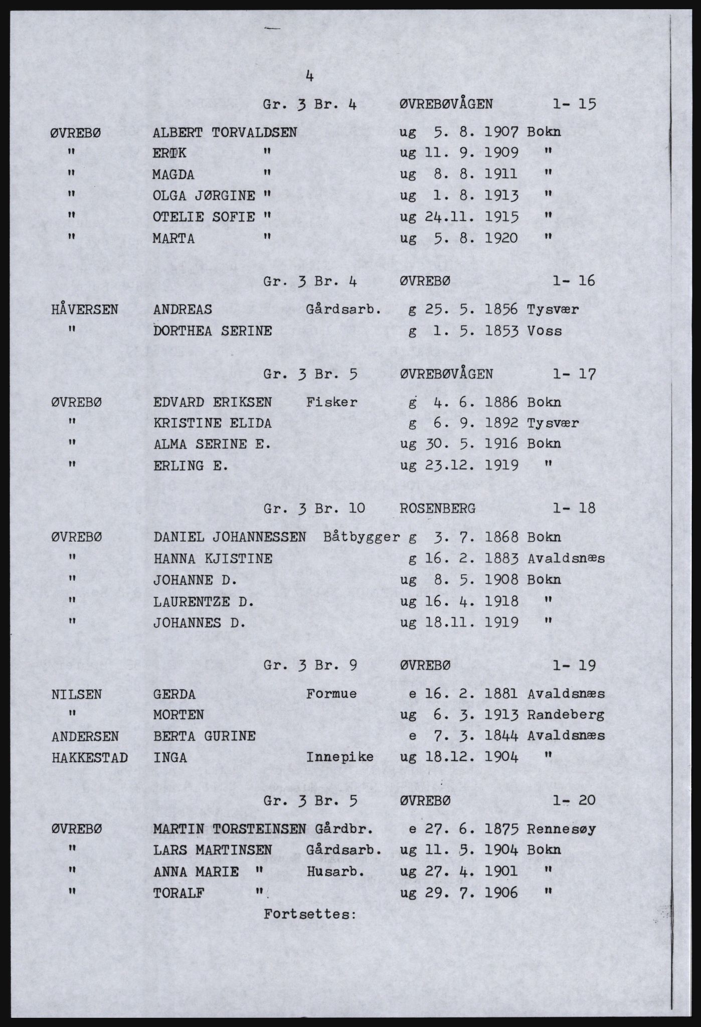 SAST, Avskrift av folketellingen 1920 for Ryfylkeøyene, 1920, s. 12