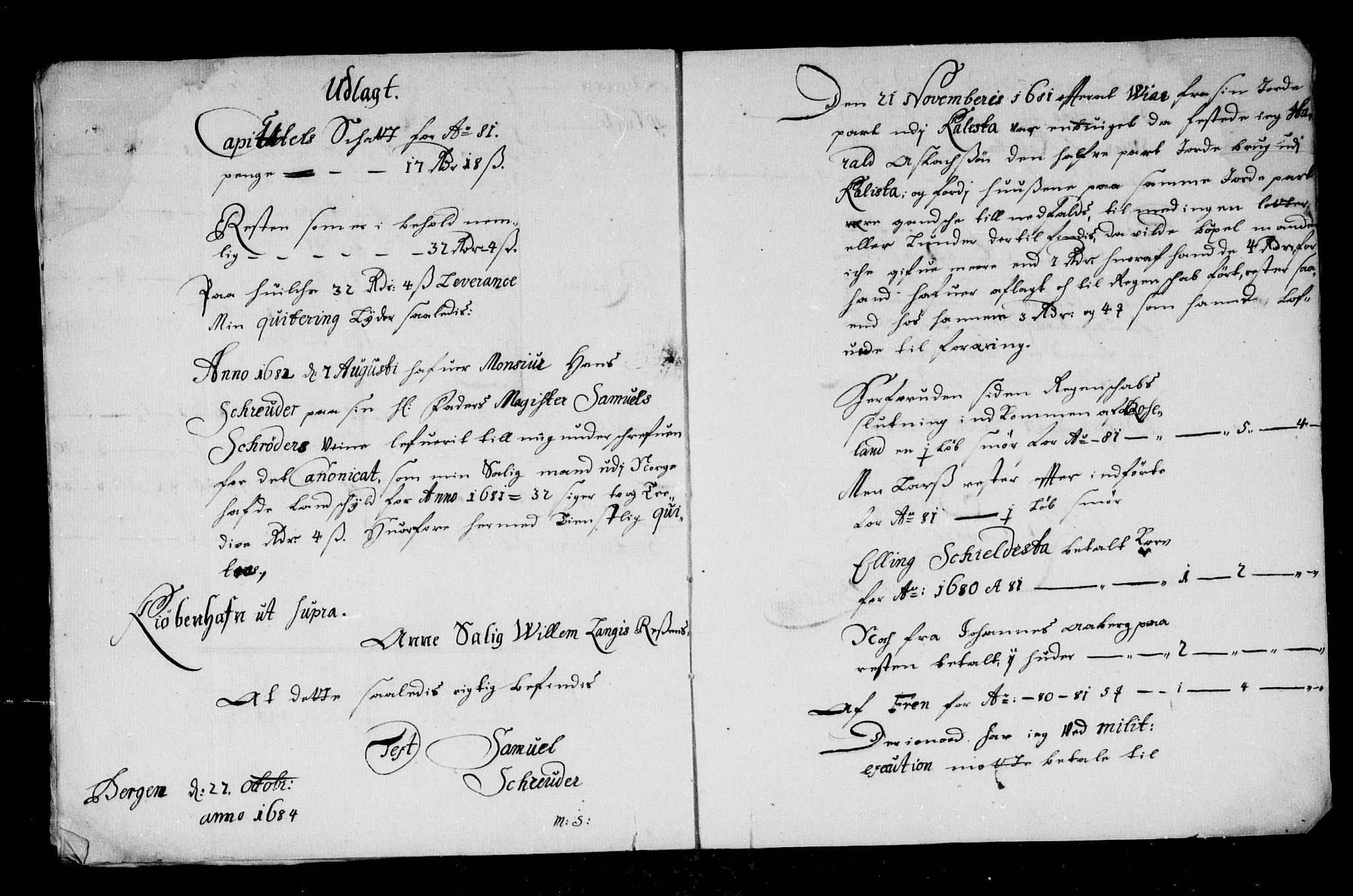 Rentekammeret inntil 1814, Reviderte regnskaper, Stiftamtstueregnskaper, Bergen stiftamt, AV/RA-EA-6043/R/Rc/L0071: Bergen stiftamt, 1683