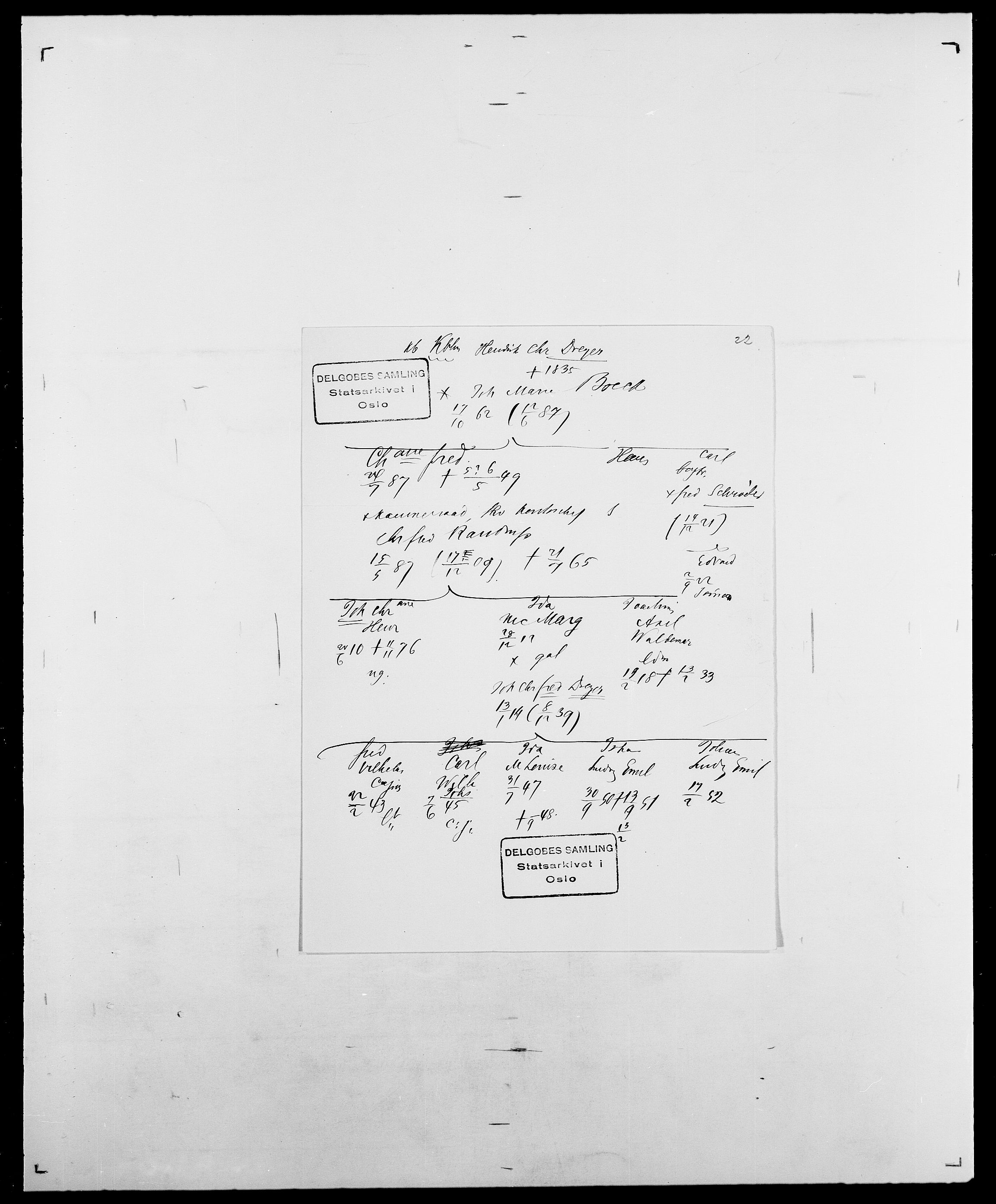 Delgobe, Charles Antoine - samling, AV/SAO-PAO-0038/D/Da/L0009: Dahl - v. Düren, s. 770