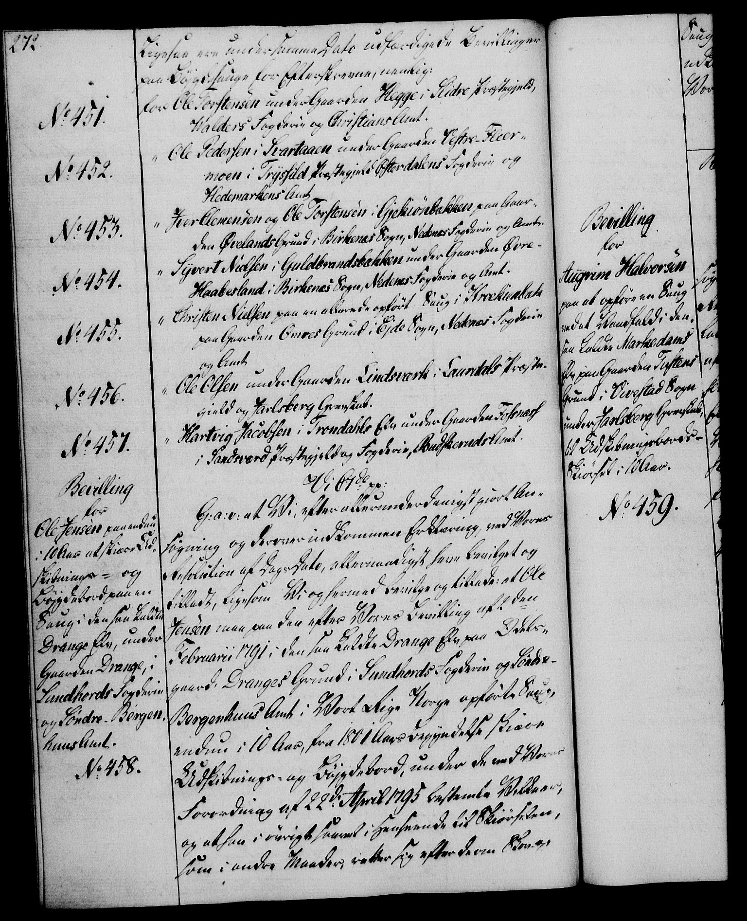 Rentekammeret, Kammerkanselliet, AV/RA-EA-3111/G/Gg/Gga/L0018: Norsk ekspedisjonsprotokoll med register (merket RK 53.18), 1804-1806, s. 272