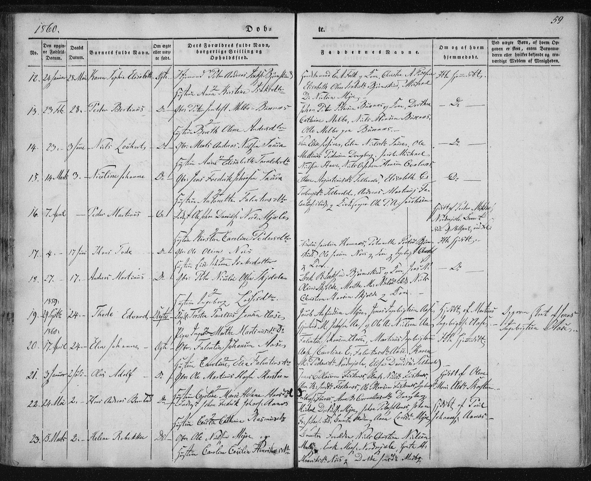 Ministerialprotokoller, klokkerbøker og fødselsregistre - Nordland, SAT/A-1459/897/L1396: Ministerialbok nr. 897A04, 1842-1866, s. 59