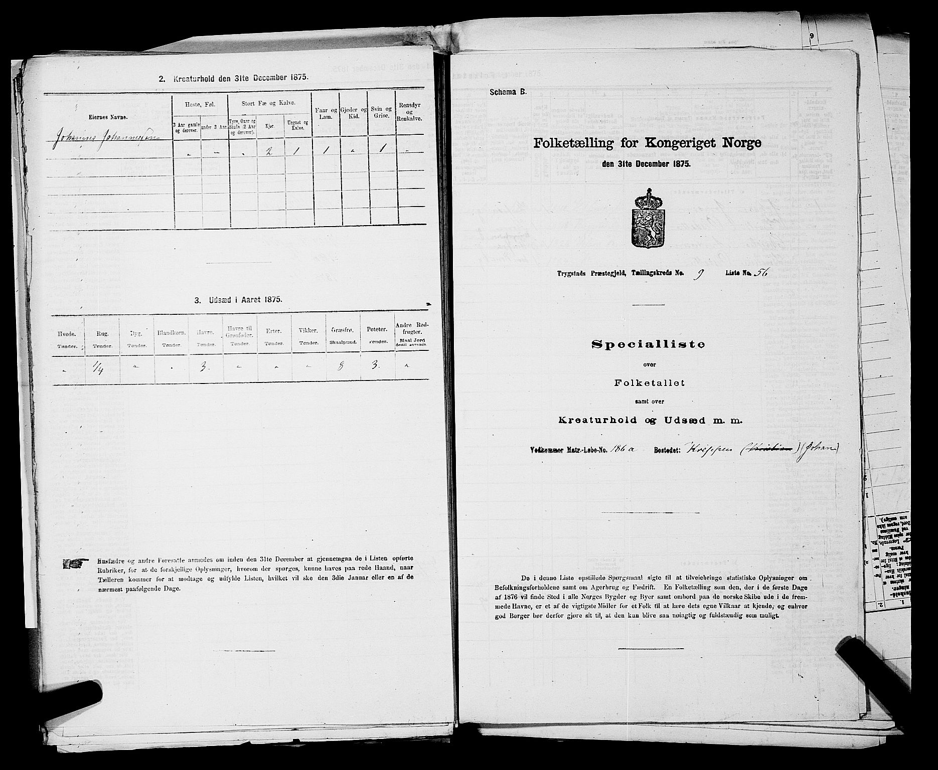 RA, Folketelling 1875 for 0122P Trøgstad prestegjeld, 1875, s. 1083