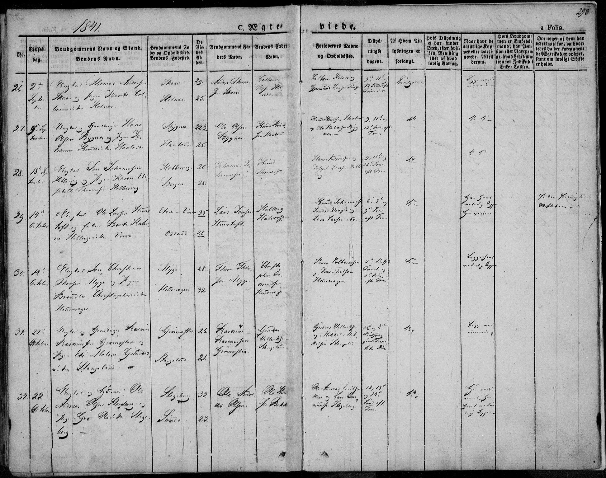 Avaldsnes sokneprestkontor, SAST/A -101851/H/Ha/Haa/L0005: Ministerialbok nr. A 5.1, 1825-1841, s. 298