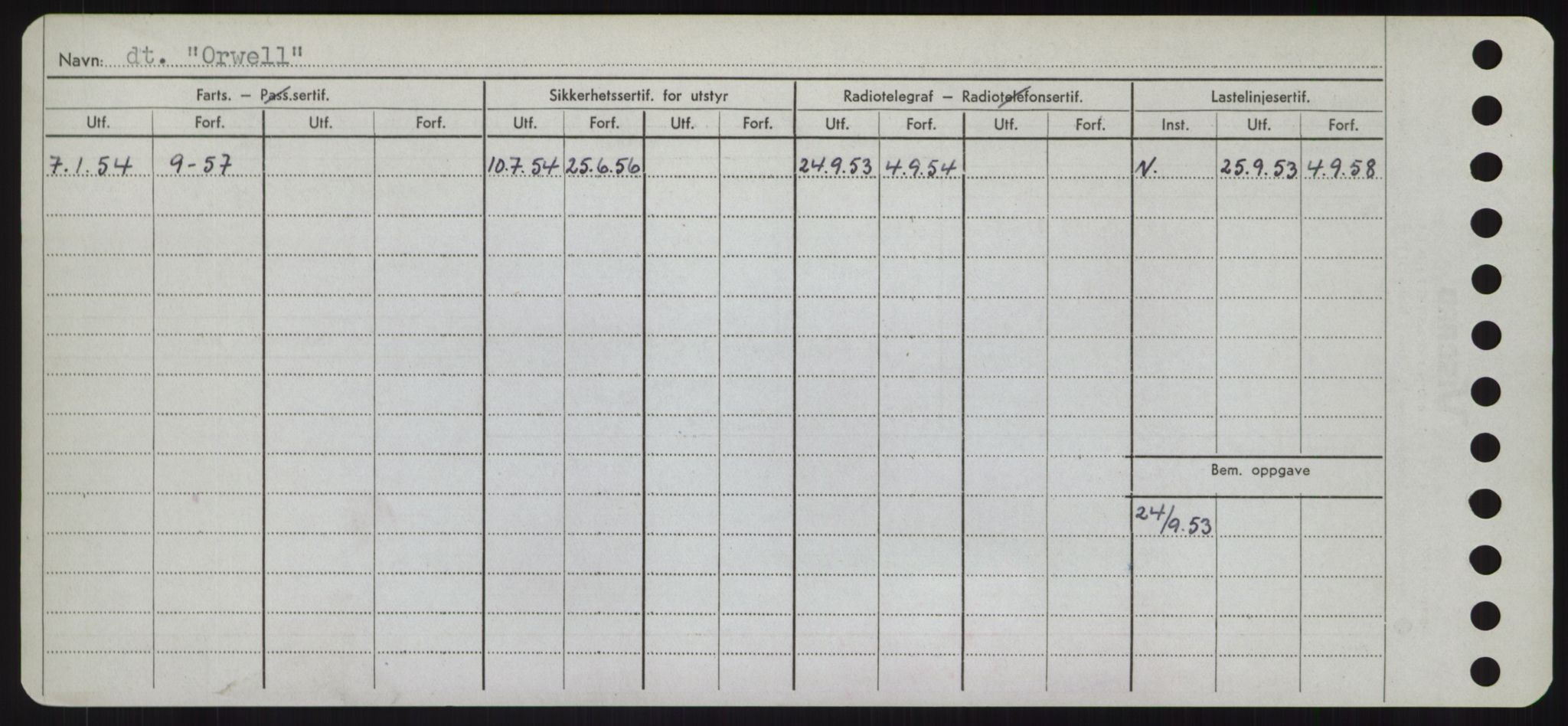 Sjøfartsdirektoratet med forløpere, Skipsmålingen, RA/S-1627/H/Hd/L0028: Fartøy, O, s. 382