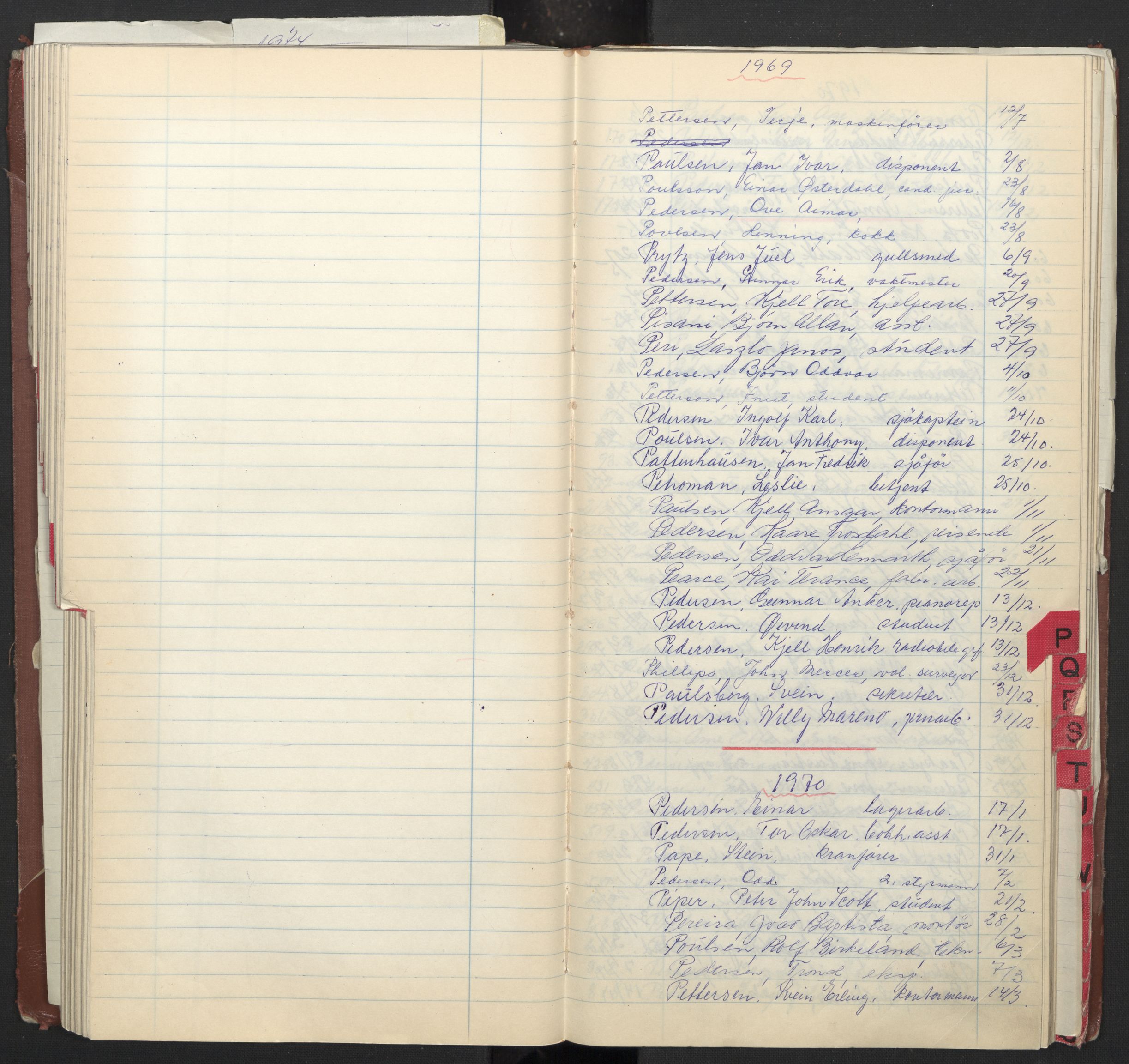 Oslo byfogd avd. I, AV/SAO-A-10220/L/La/L0012: Vigselsregister, 1969-1974, s. 116
