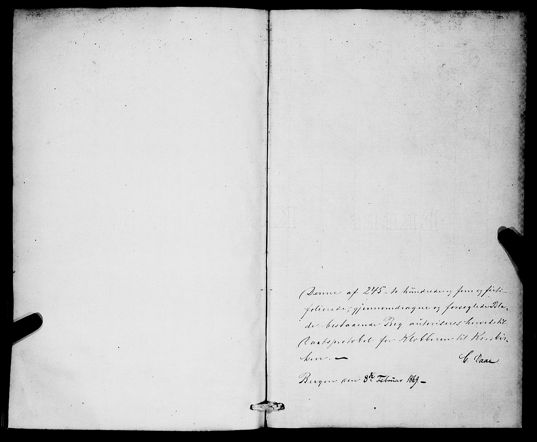 Korskirken sokneprestembete, AV/SAB-A-76101/H/Hab: Klokkerbok nr. B 6, 1869-1874, s. 246