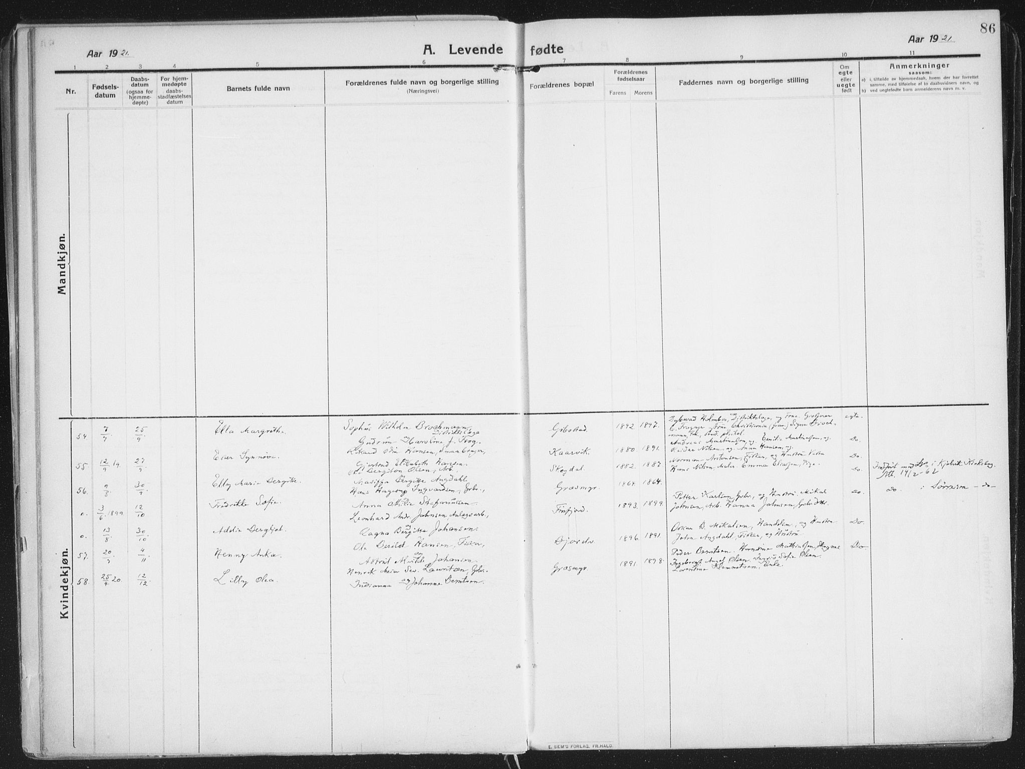 Lenvik sokneprestembete, SATØ/S-1310/H/Ha/Haa/L0016kirke: Ministerialbok nr. 16, 1910-1924, s. 86
