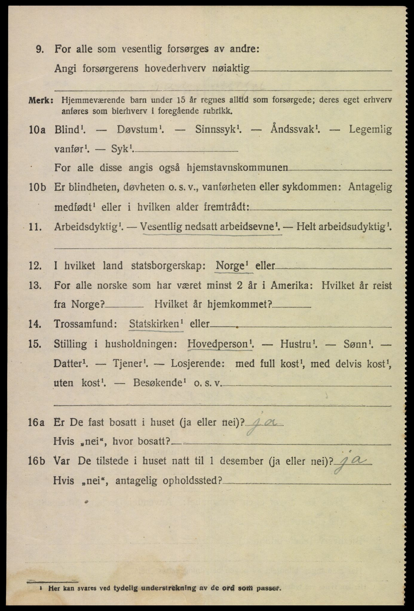 SAK, Folketelling 1920 for 1034 Hægebostad herred, 1920, s. 2122