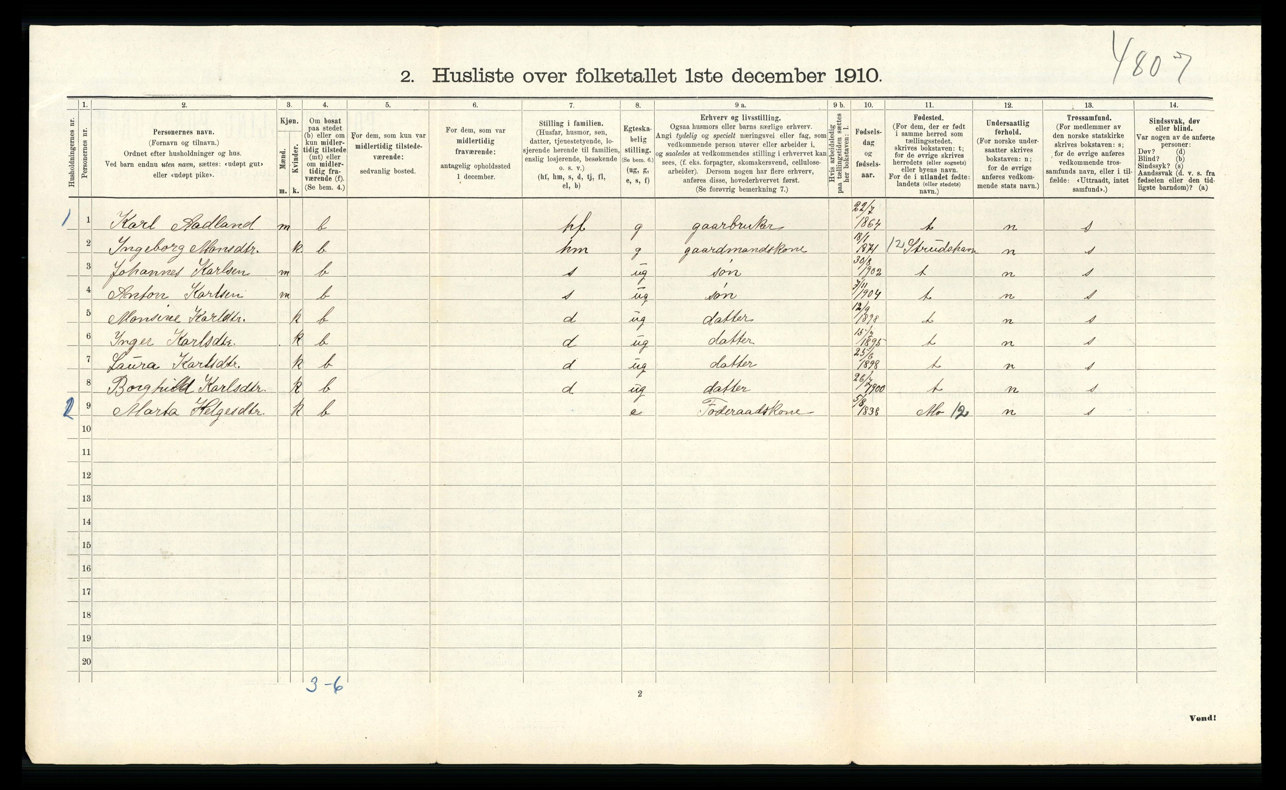 RA, Folketelling 1910 for 1257 Alversund herred, 1910, s. 543