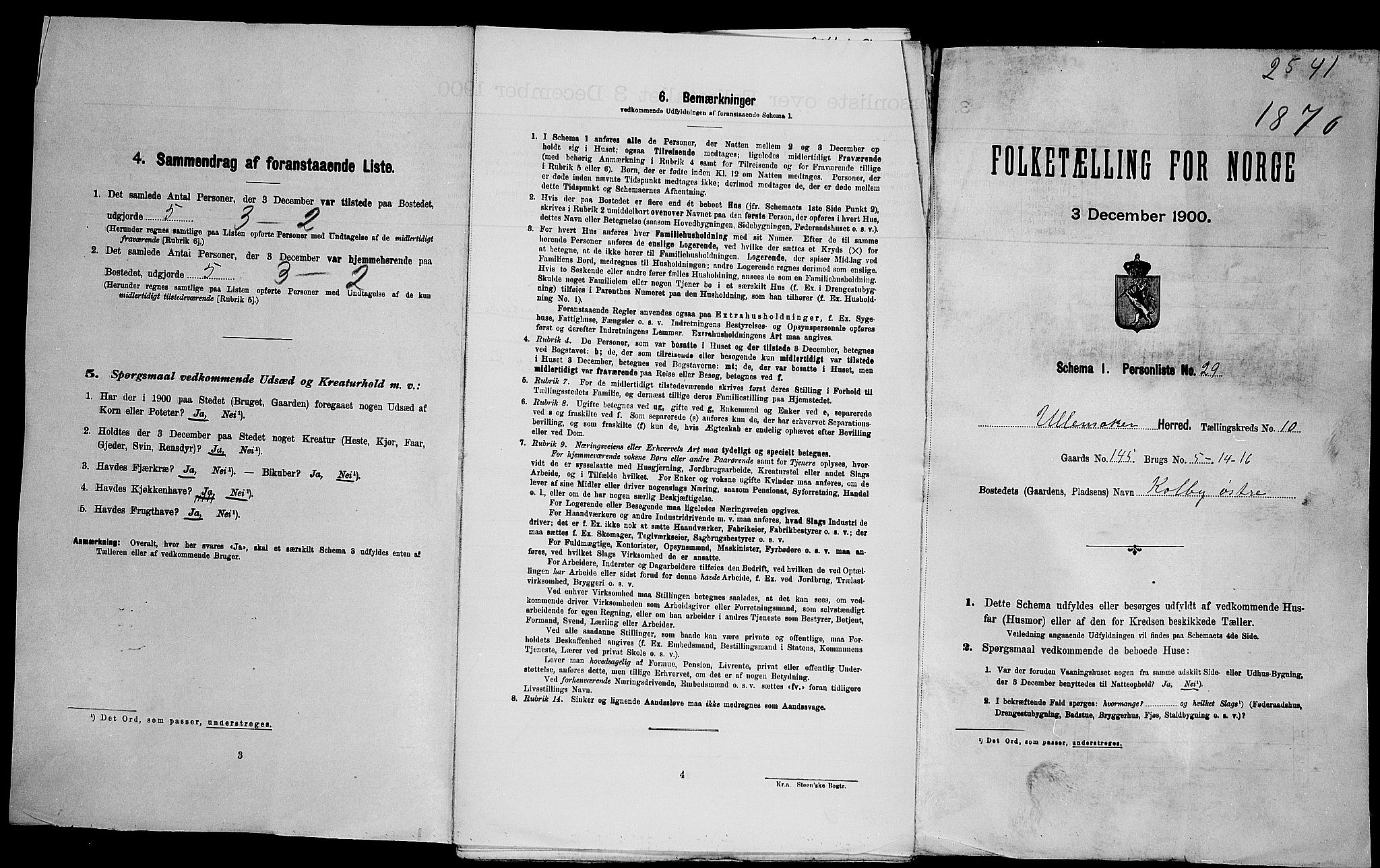 SAO, Folketelling 1900 for 0235 Ullensaker herred, 1900, s. 37