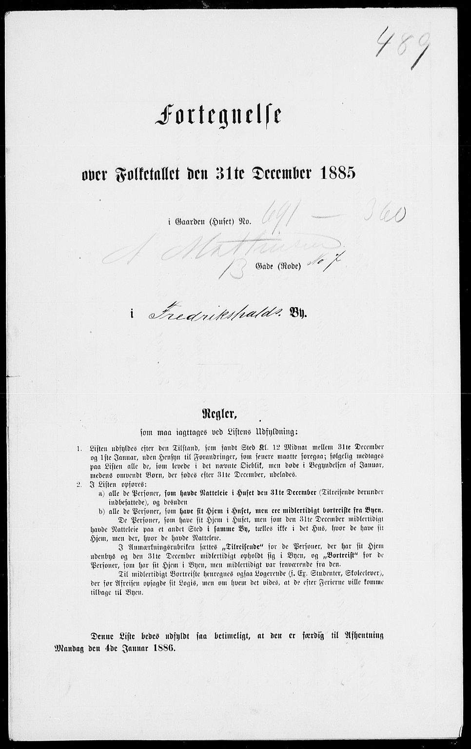 RA, Folketelling 1885 for 0101 Fredrikshald kjøpstad, 1885, s. 1092