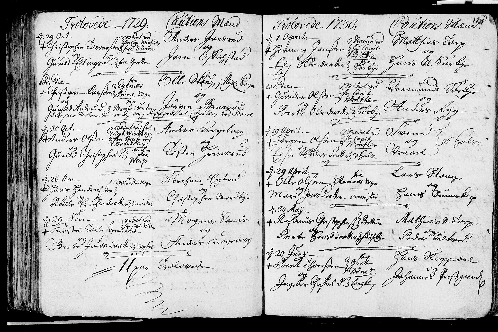 Våle kirkebøker, AV/SAKO-A-334/F/Fa/L0002: Ministerialbok nr. I 2, 1705-1732, s. 121