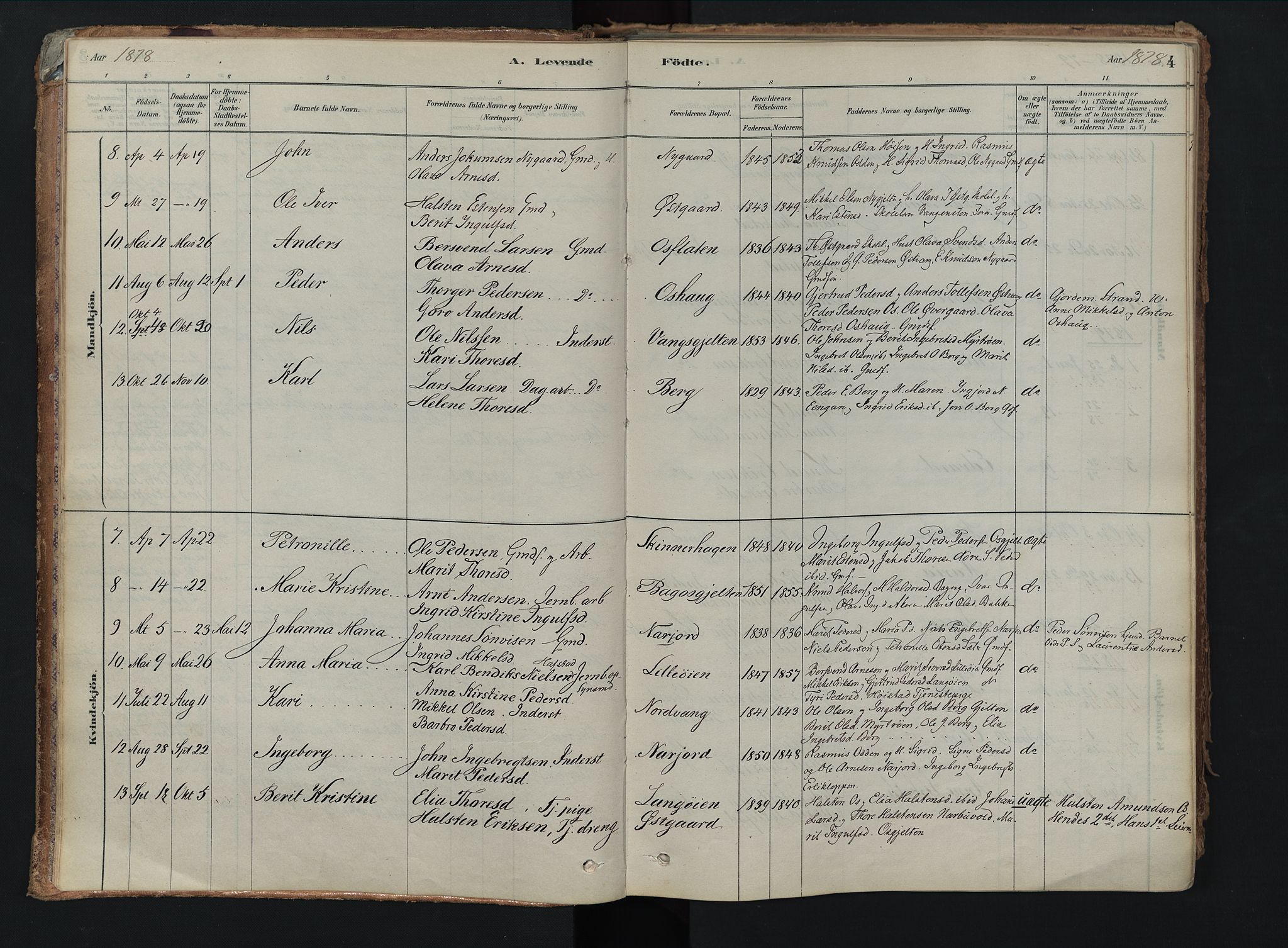 Tolga prestekontor, AV/SAH-PREST-062/K/L0008: Ministerialbok nr. 8, 1877-1910, s. 4