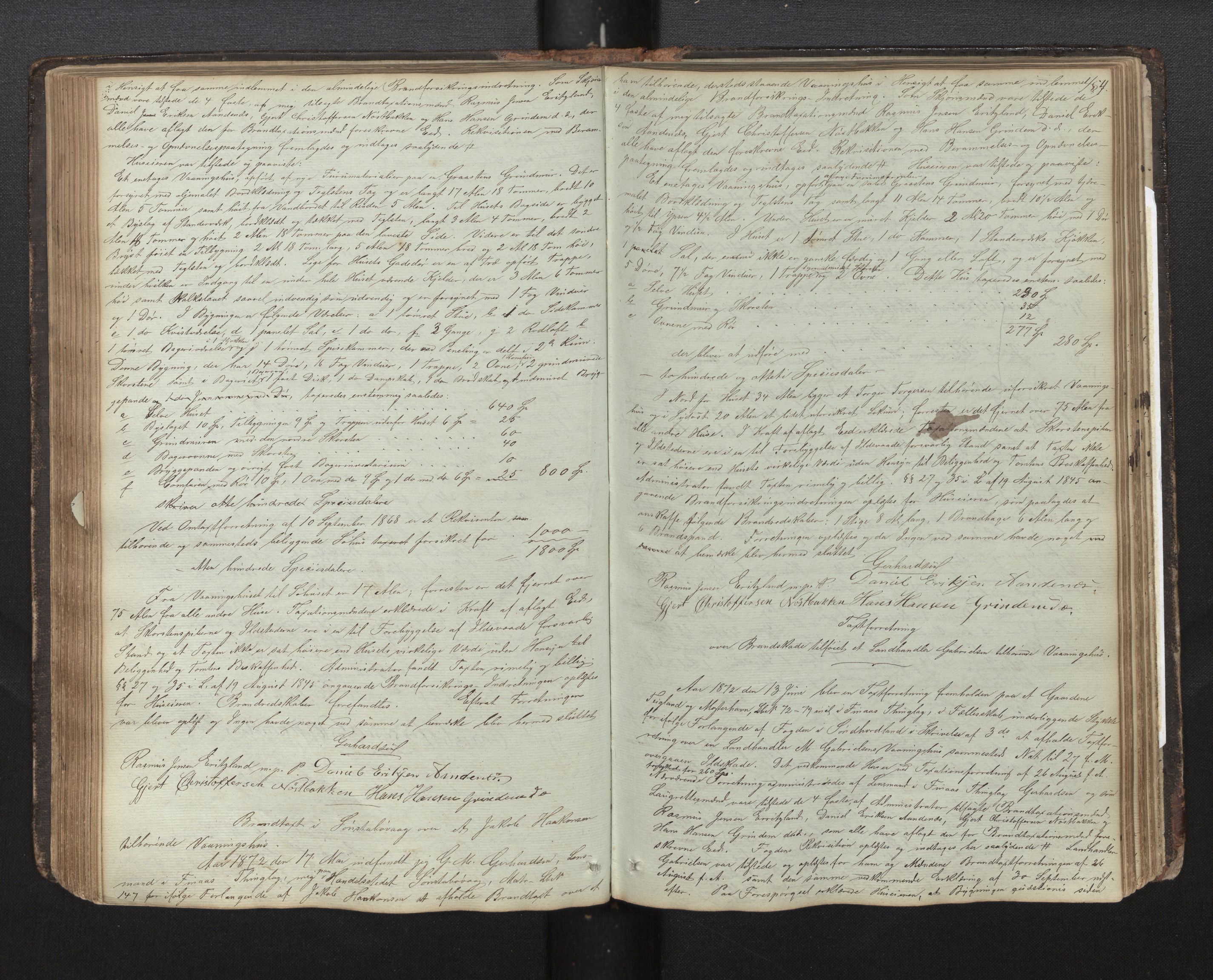 Lensmannen i Finnås, AV/SAB-A-31901/0012/L0001: Branntakstprotokoll, 1846-1888, s. 153b-154a