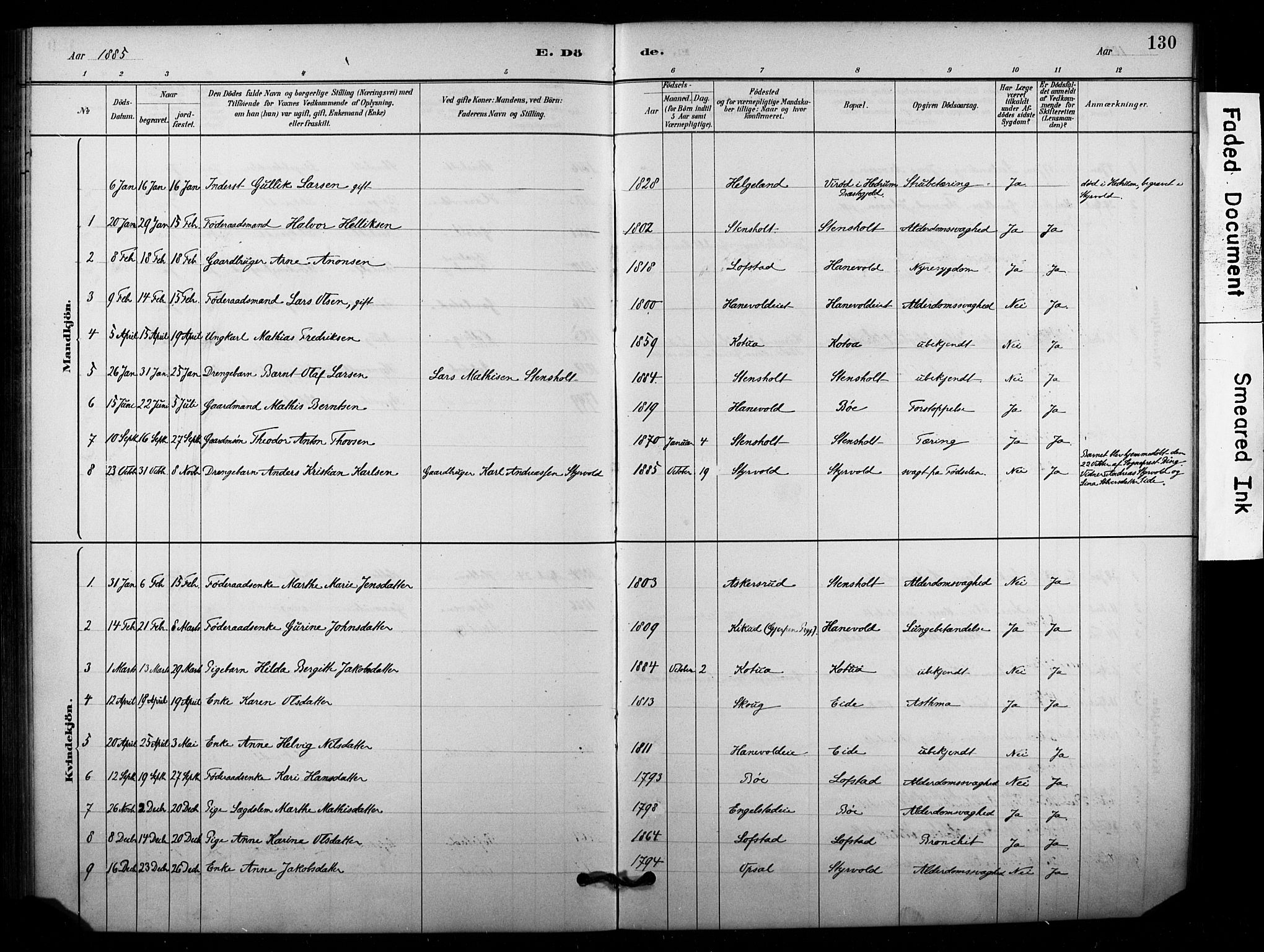 Lardal kirkebøker, AV/SAKO-A-350/F/Fd/L0001: Ministerialbok nr. IV 1, 1881-1907, s. 130