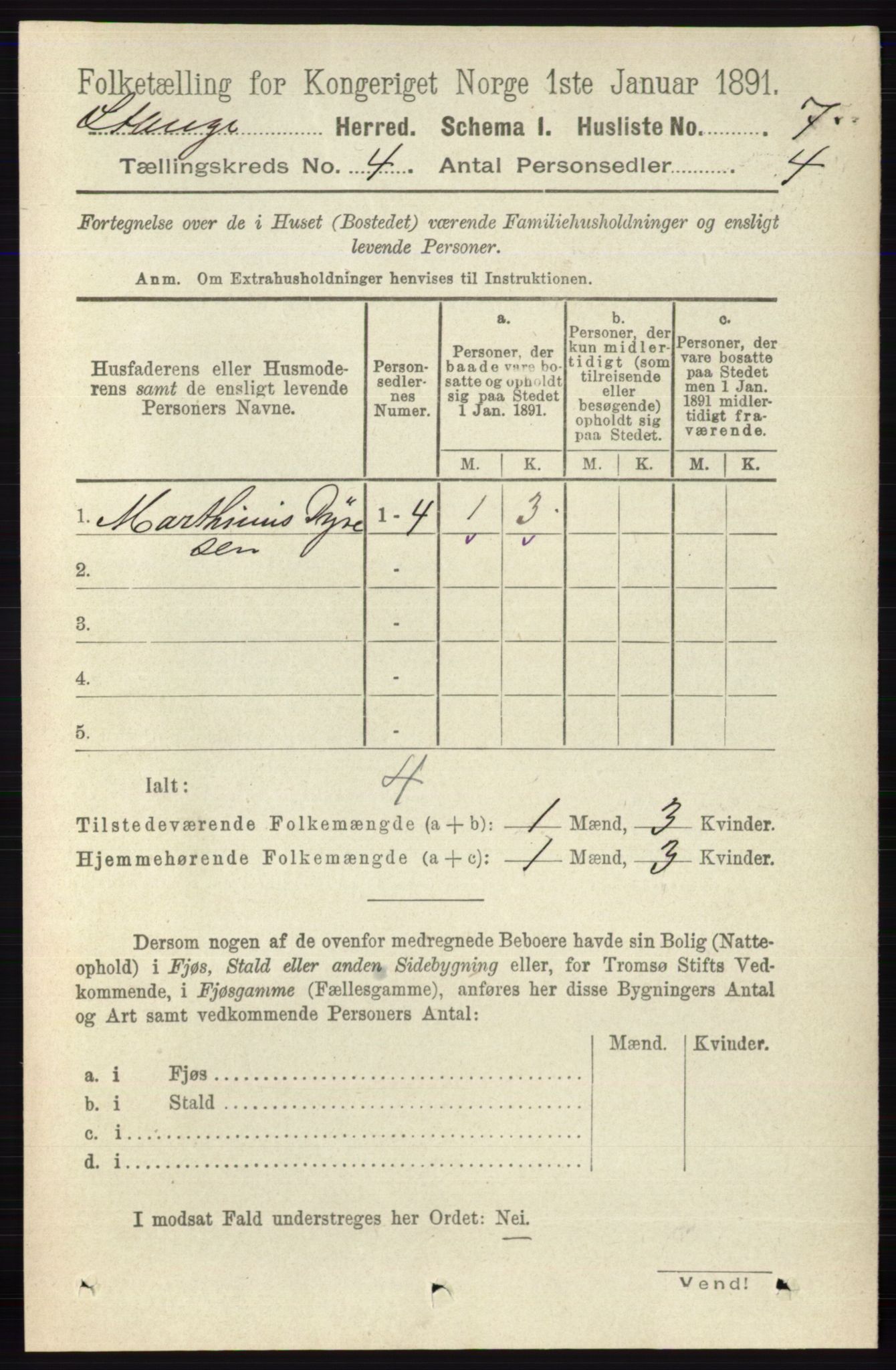 RA, Folketelling 1891 for 0417 Stange herred, 1891, s. 2235