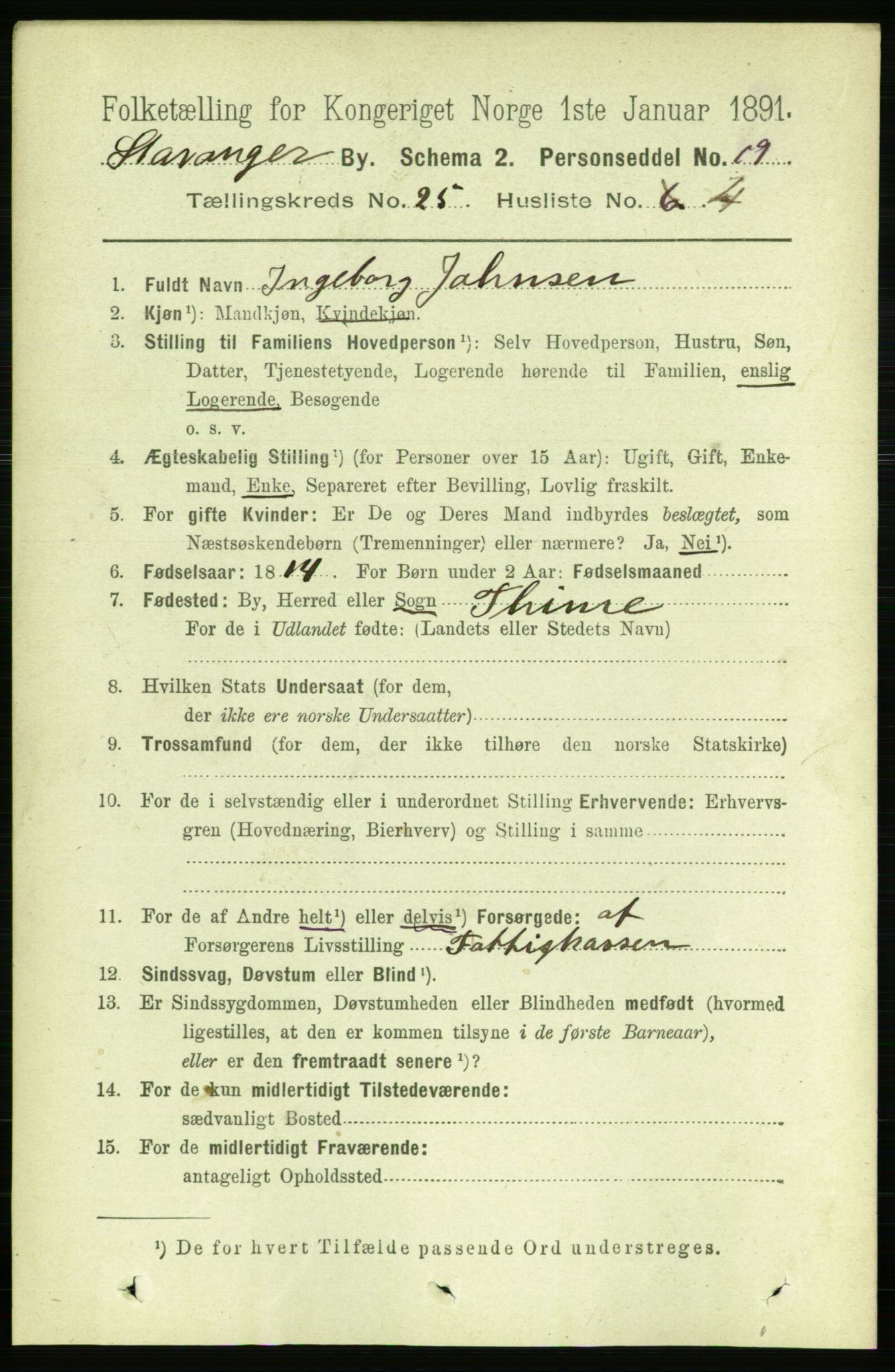 RA, Folketelling 1891 for 1103 Stavanger kjøpstad, 1891, s. 27781