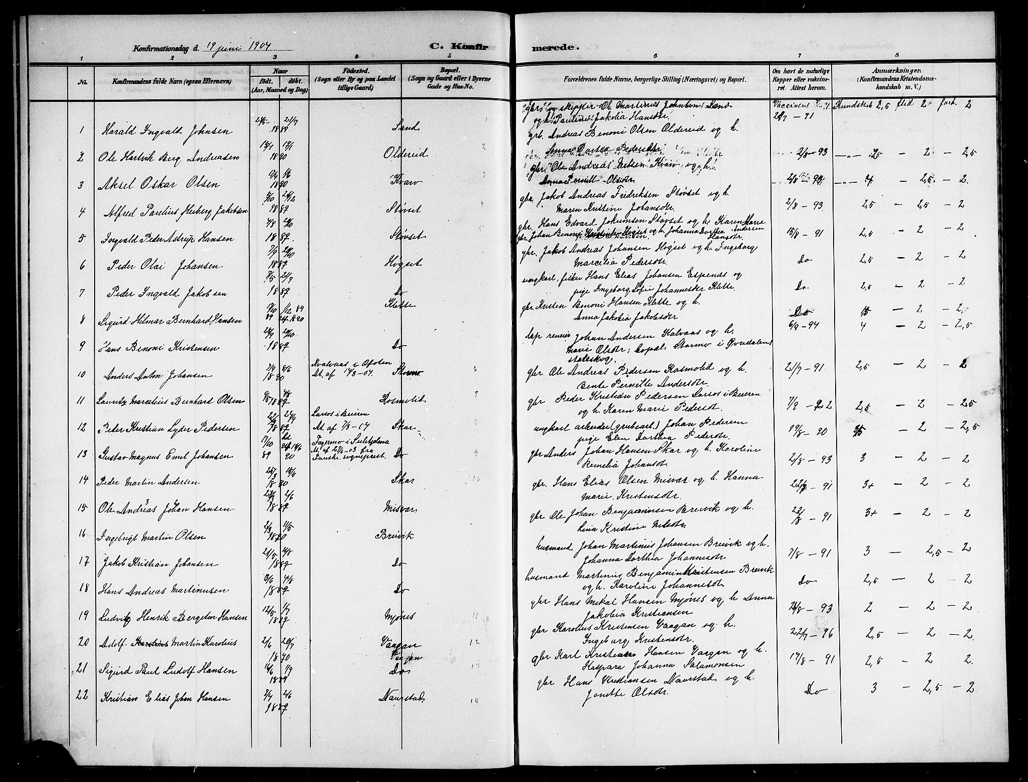 Ministerialprotokoller, klokkerbøker og fødselsregistre - Nordland, SAT/A-1459/852/L0756: Klokkerbok nr. 852C07, 1902-1916