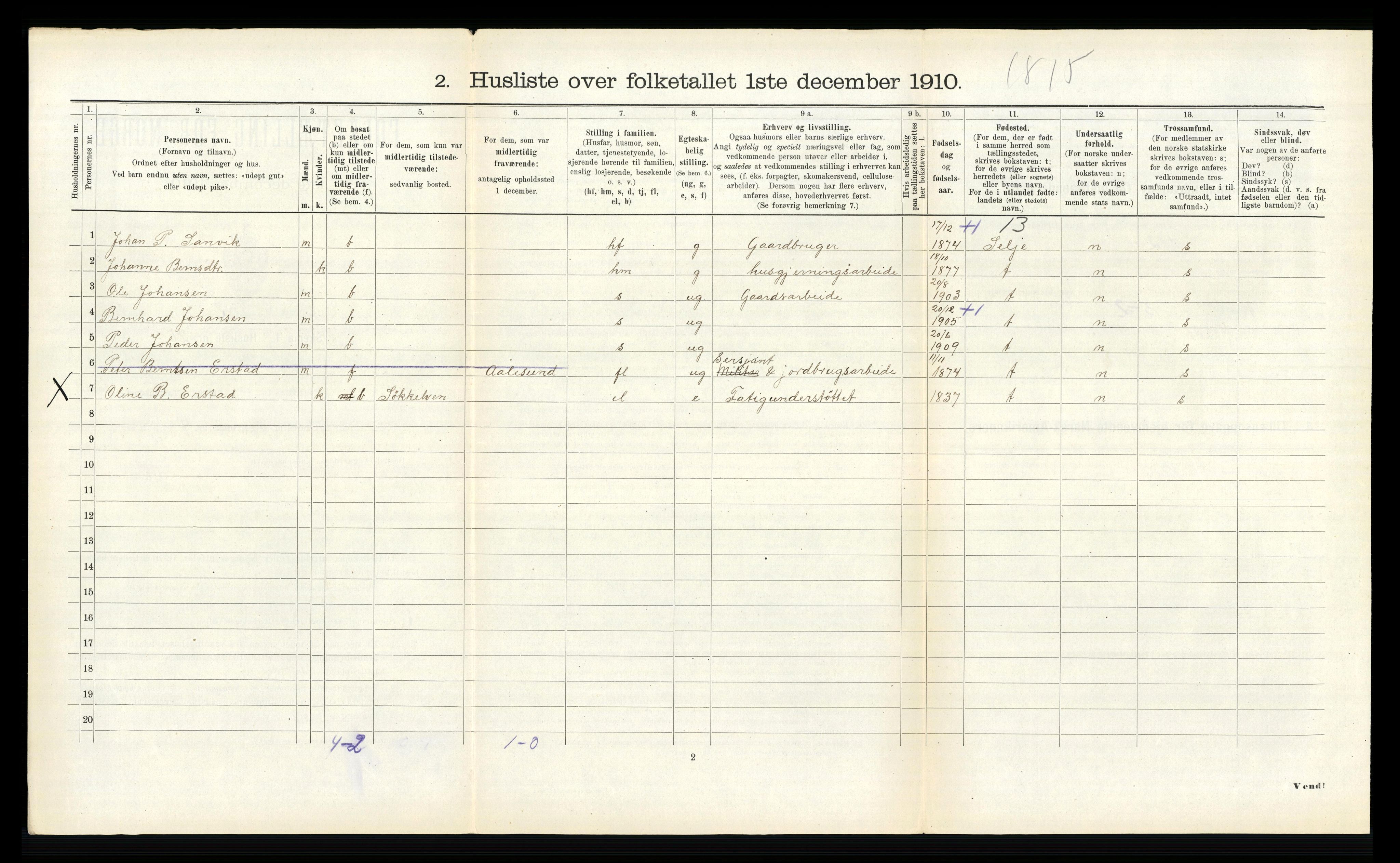 RA, Folketelling 1910 for 1528 Sykkylven herred, 1910, s. 688