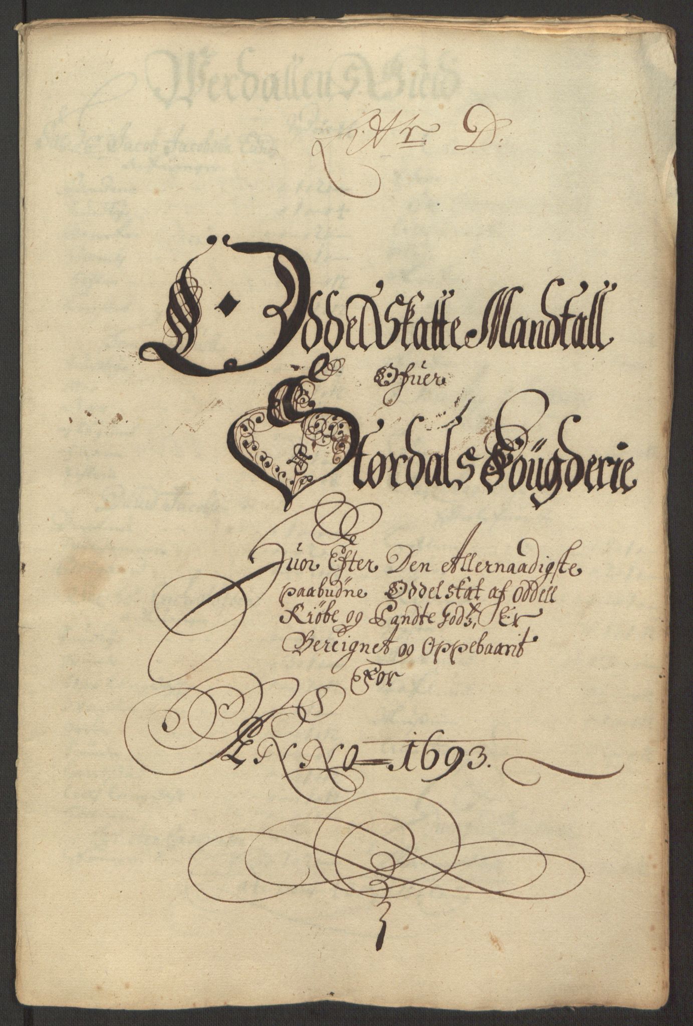 Rentekammeret inntil 1814, Reviderte regnskaper, Fogderegnskap, AV/RA-EA-4092/R62/L4186: Fogderegnskap Stjørdal og Verdal, 1693-1694, s. 37