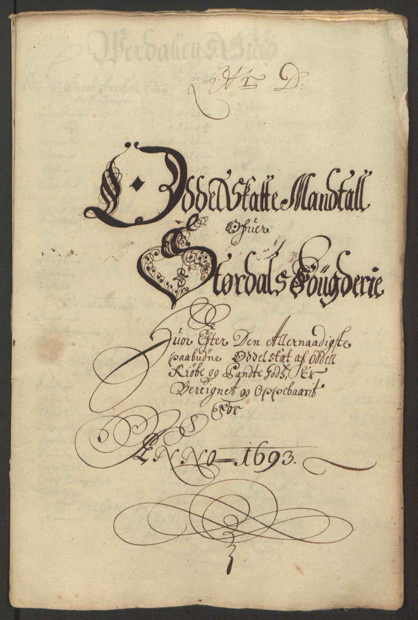 Rentekammeret inntil 1814, Reviderte regnskaper, Fogderegnskap, RA/EA-4092/R62/L4186: Fogderegnskap Stjørdal og Verdal, 1693-1694, s. 37