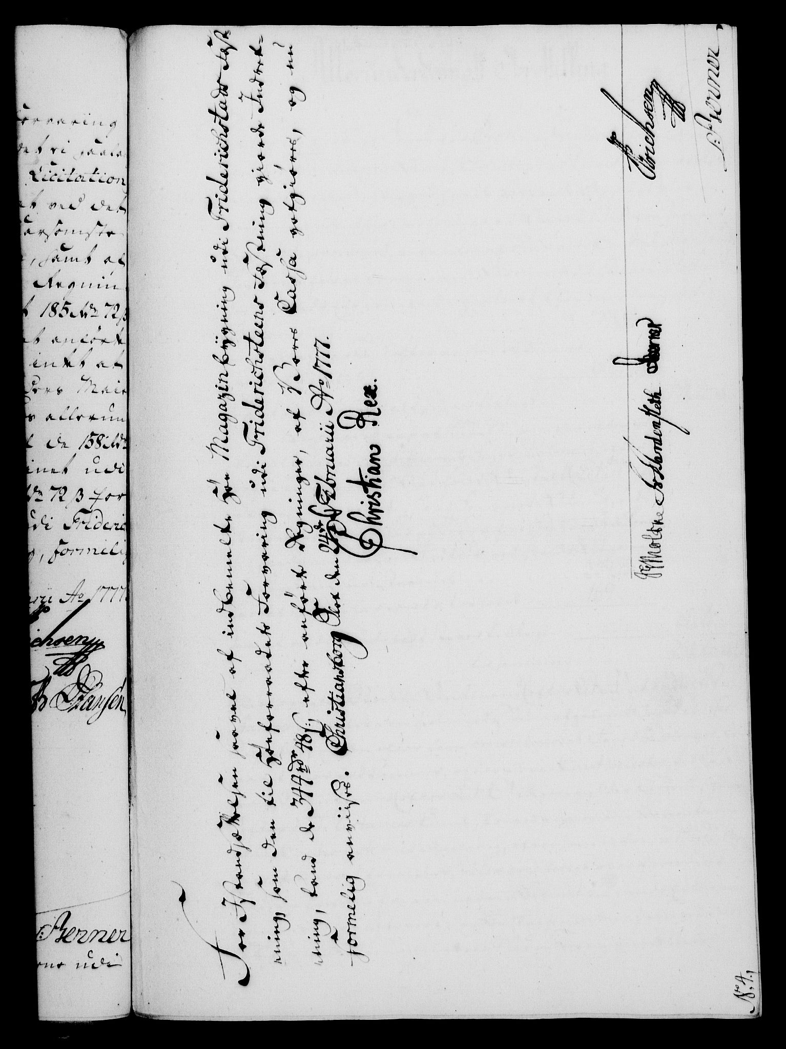 Rentekammeret, Kammerkanselliet, RA/EA-3111/G/Gf/Gfa/L0059: Norsk relasjons- og resolusjonsprotokoll (merket RK 52.59), 1777, s. 67