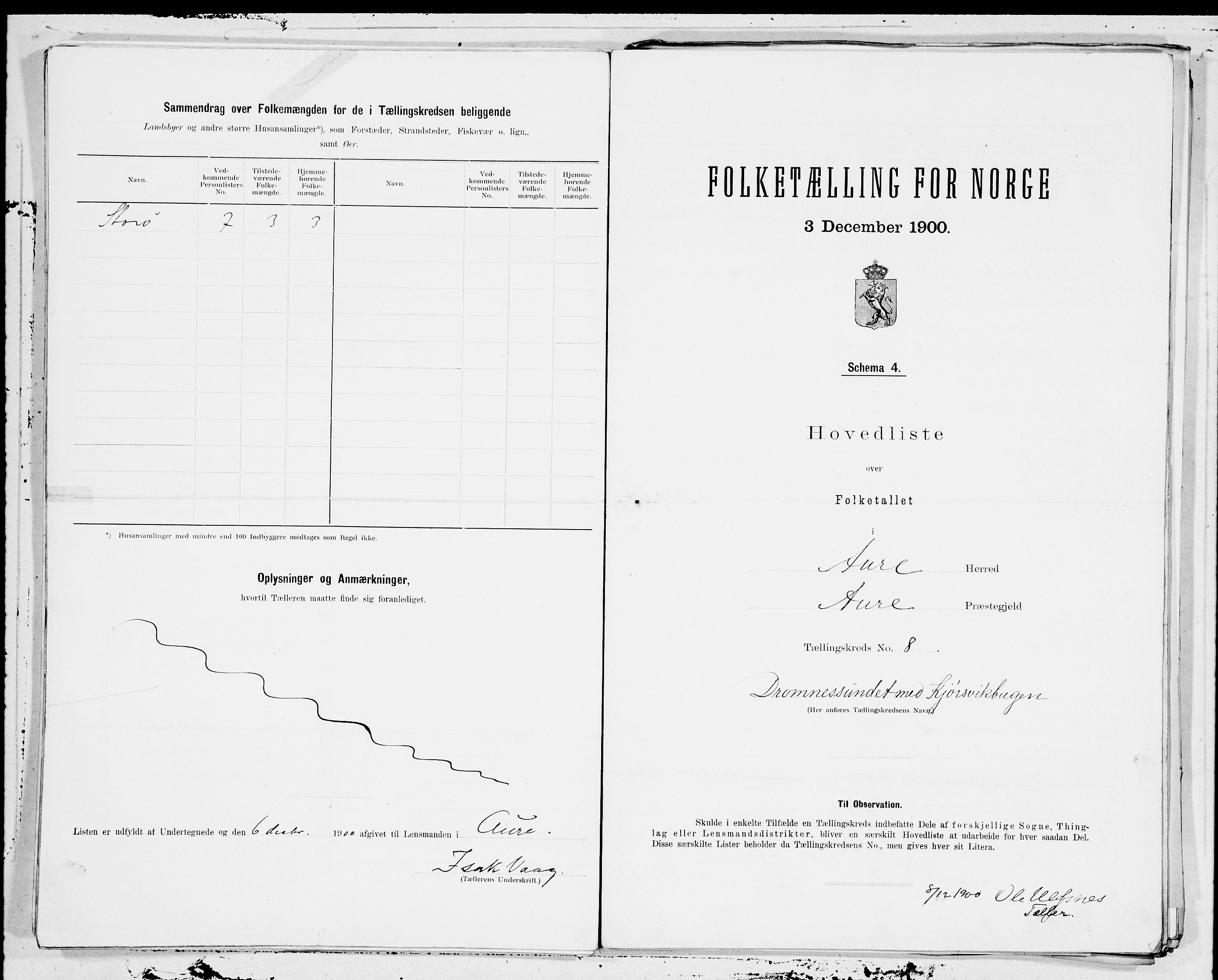 SAT, Folketelling 1900 for 1569 Aure herred, 1900, s. 16