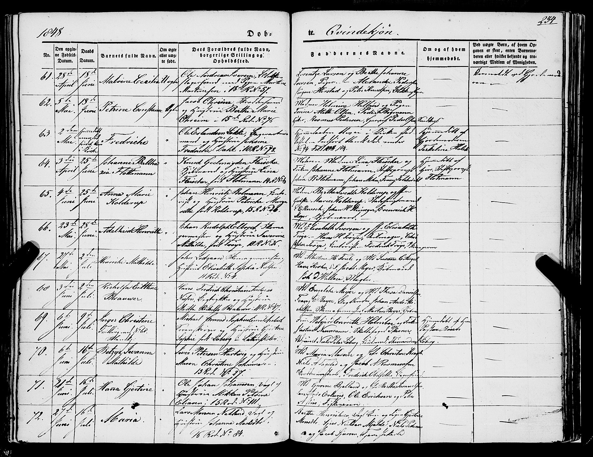 Domkirken sokneprestembete, AV/SAB-A-74801/H/Haa/L0019: Ministerialbok nr. B 2, 1841-1851, s. 234