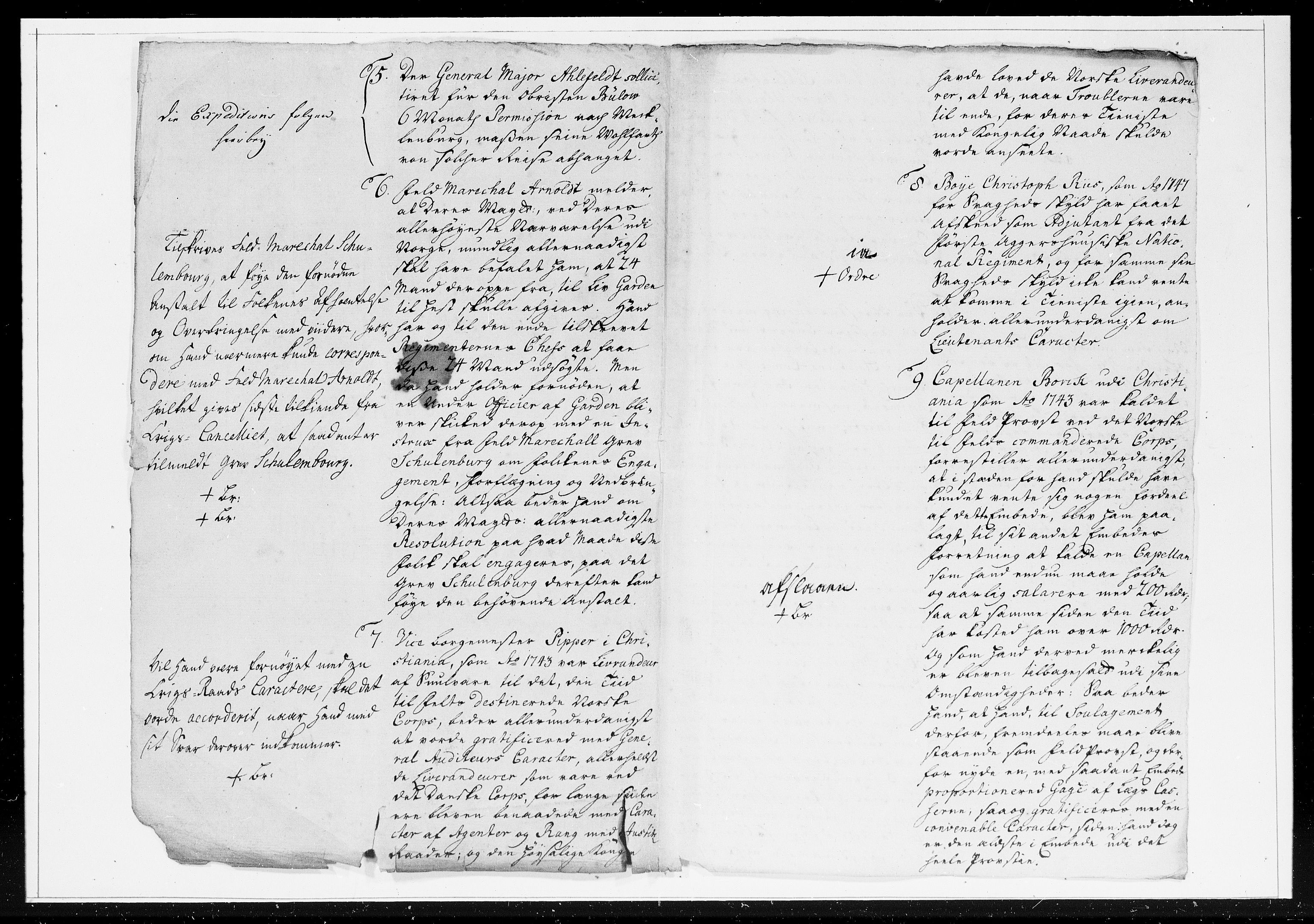 Krigskollegiet, Krigskancelliet, DRA/A-0006/-/1211-1217: Refererede sager, 1749, s. 200