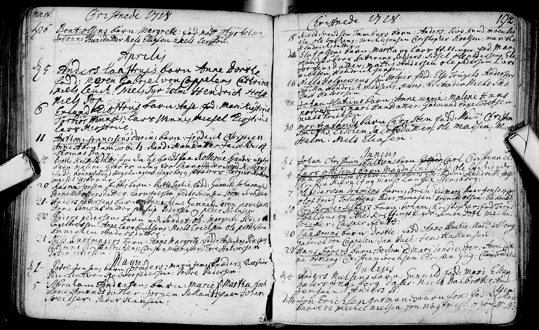 Bragernes kirkebøker, AV/SAKO-A-6/F/Fa/L0003: Ministerialbok nr. I 3, 1706-1734, s. 194