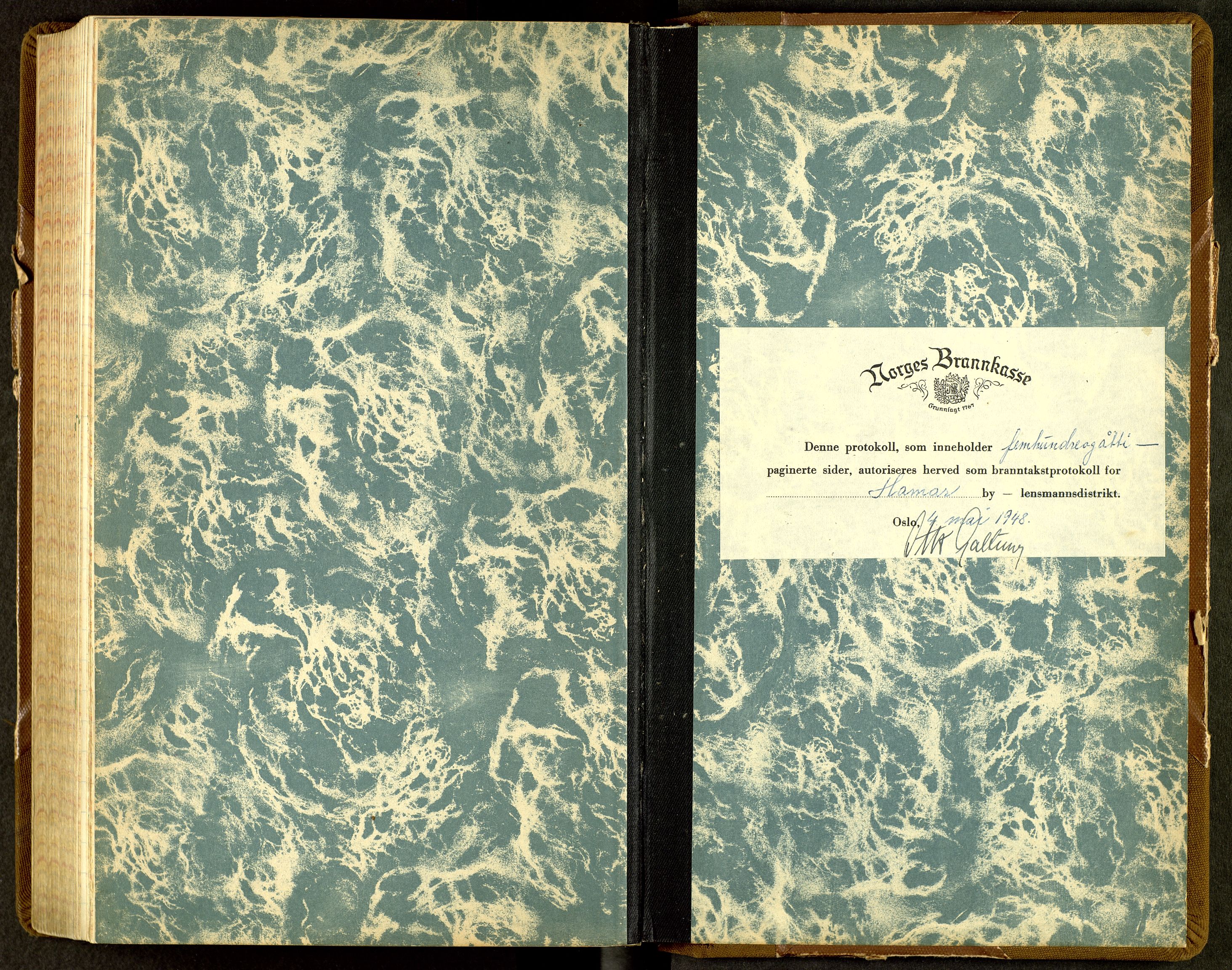 Norges Brannkasse, Hamar, AV/SAH-NBRANH-006/F/Fa/L0013: Branntakstprotokoll, 1948-1951