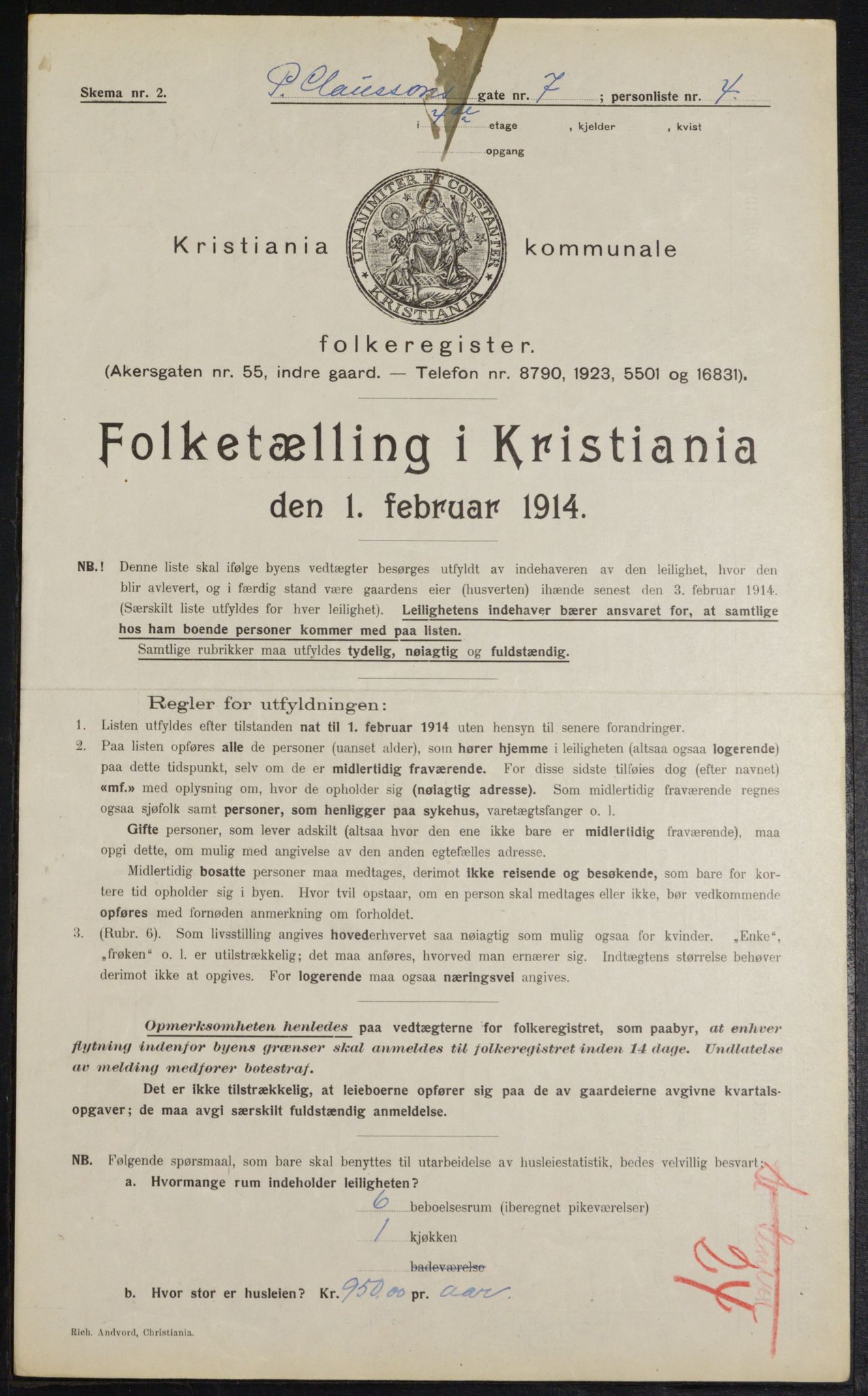 OBA, Kommunal folketelling 1.2.1914 for Kristiania, 1914, s. 78853
