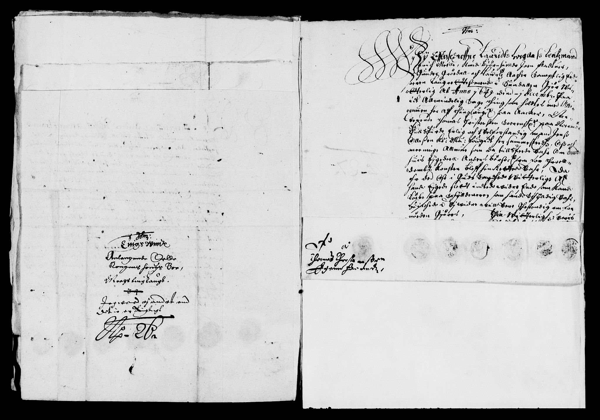 Rentekammeret inntil 1814, Reviderte regnskaper, Lensregnskaper, AV/RA-EA-5023/R/Rb/Rbw/L0094: Trondheim len, 1648-1650