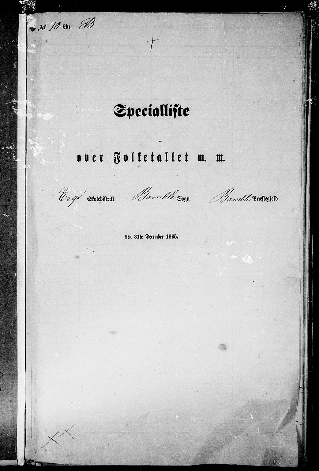 RA, Folketelling 1865 for 0814P Bamble prestegjeld, 1865, s. 159