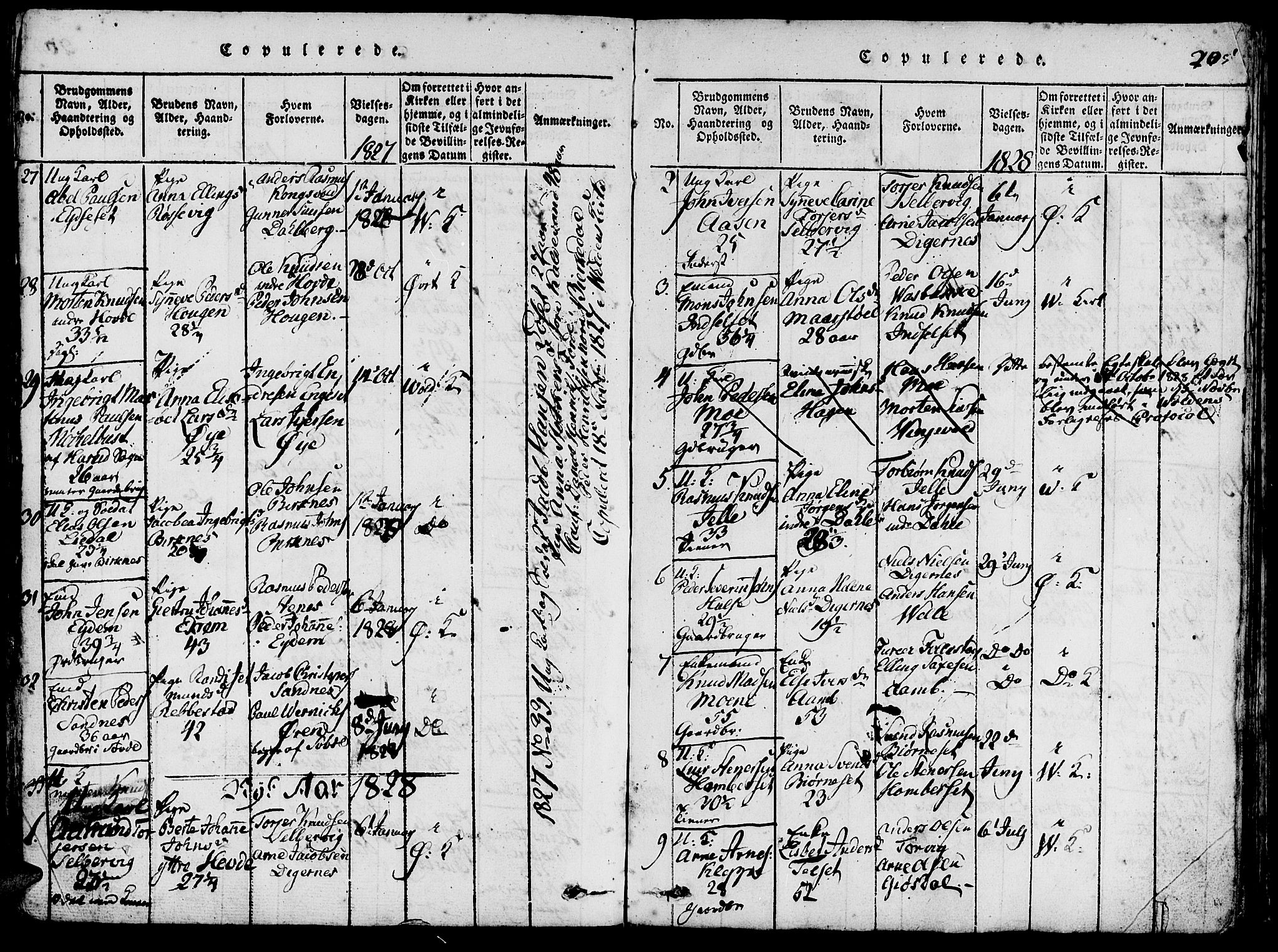 Ministerialprotokoller, klokkerbøker og fødselsregistre - Møre og Romsdal, SAT/A-1454/511/L0138: Ministerialbok nr. 511A05, 1817-1832, s. 205