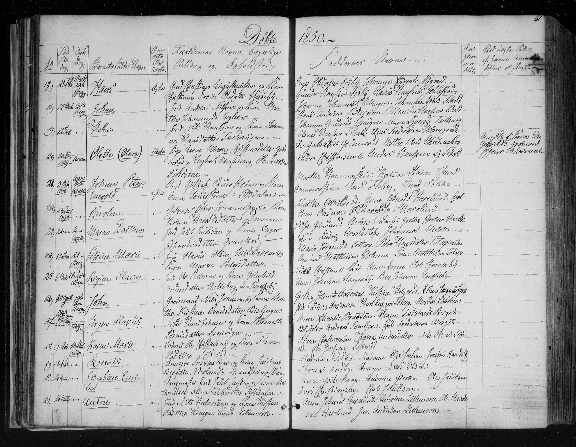 Berg prestekontor Kirkebøker, AV/SAO-A-10902/F/Fa/L0004: Ministerialbok nr. I 4, 1843-1860, s. 61