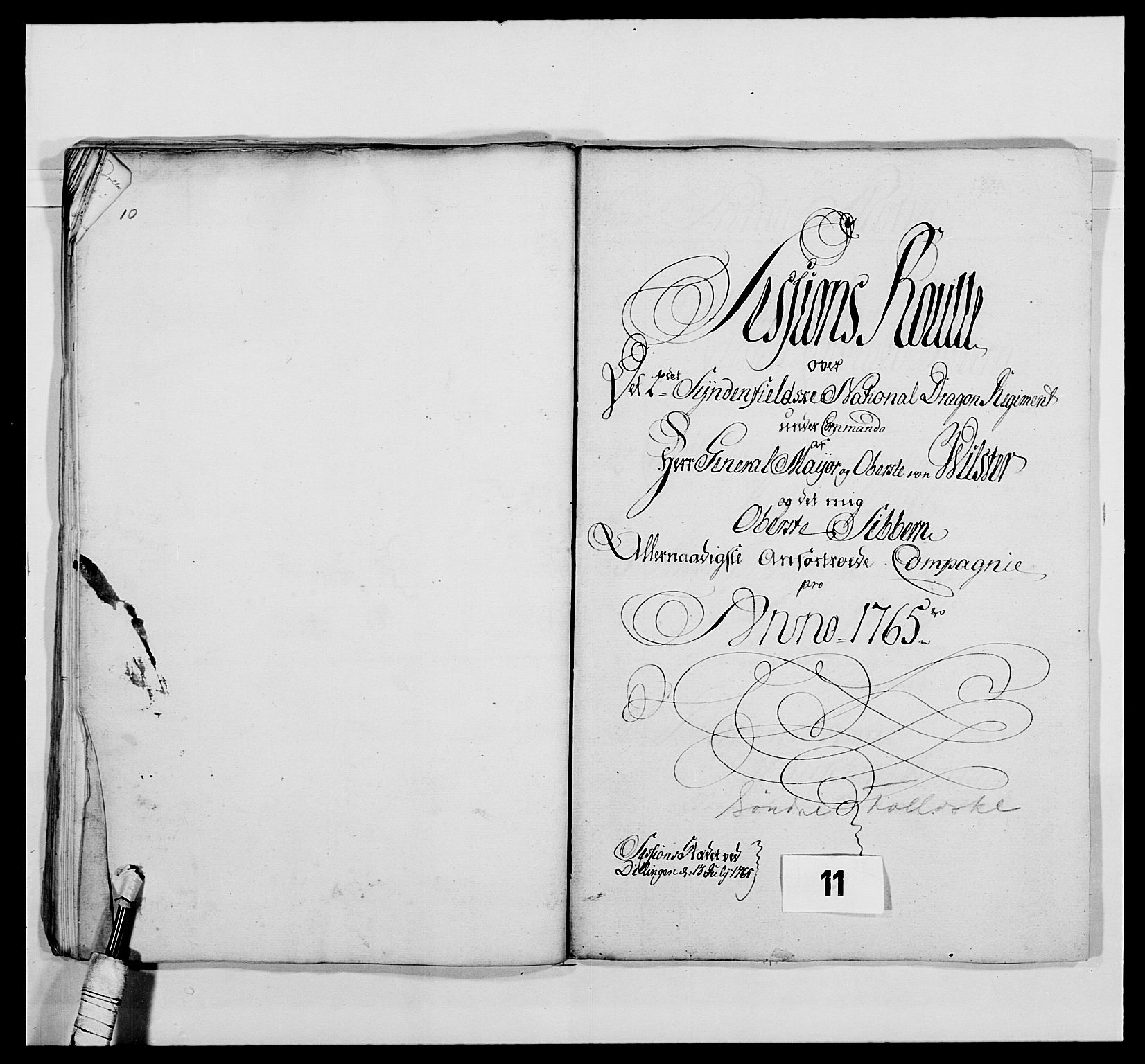 Kommanderende general (KG I) med Det norske krigsdirektorium, AV/RA-EA-5419/E/Ea/L0478: 2. Sønnafjelske dragonregiment, 1765-1767, s. 234