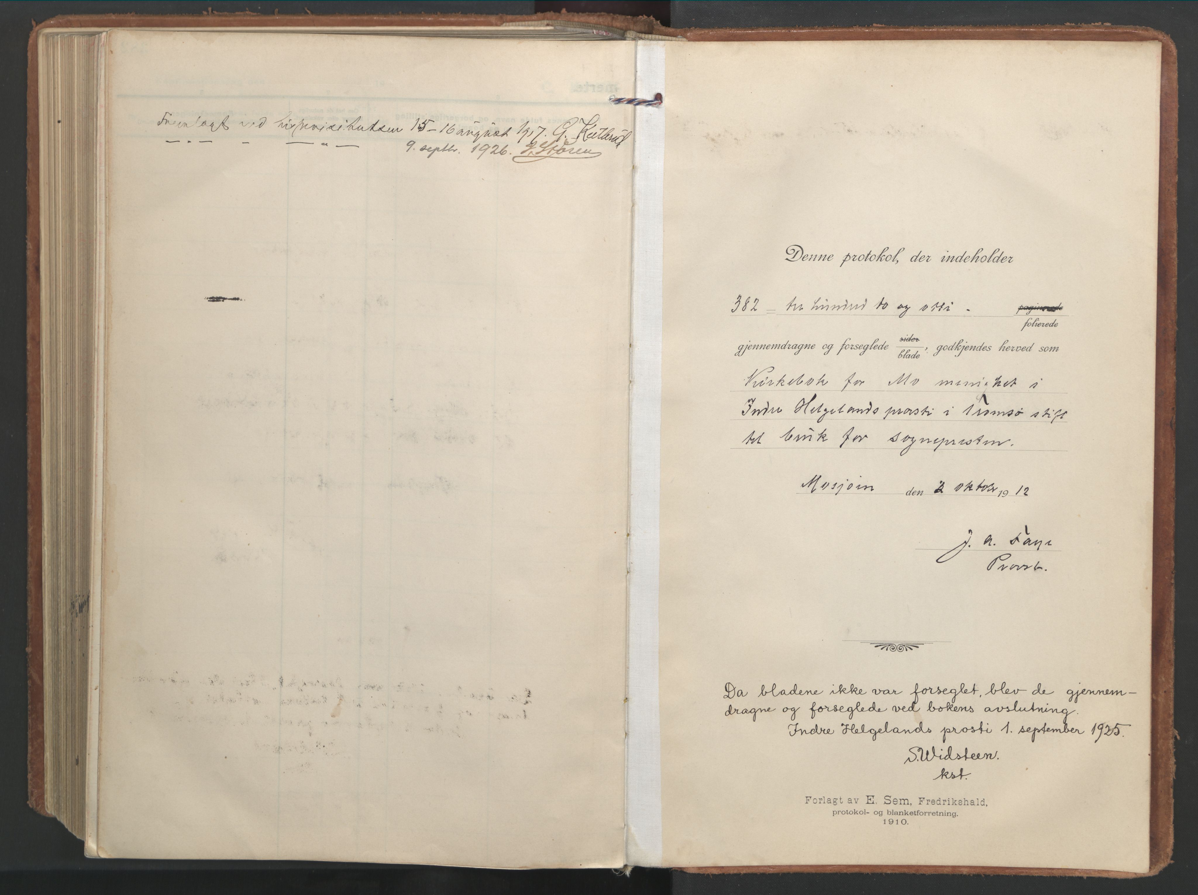 Ministerialprotokoller, klokkerbøker og fødselsregistre - Nordland, AV/SAT-A-1459/827/L0404: Ministerialbok nr. 827A16, 1912-1925