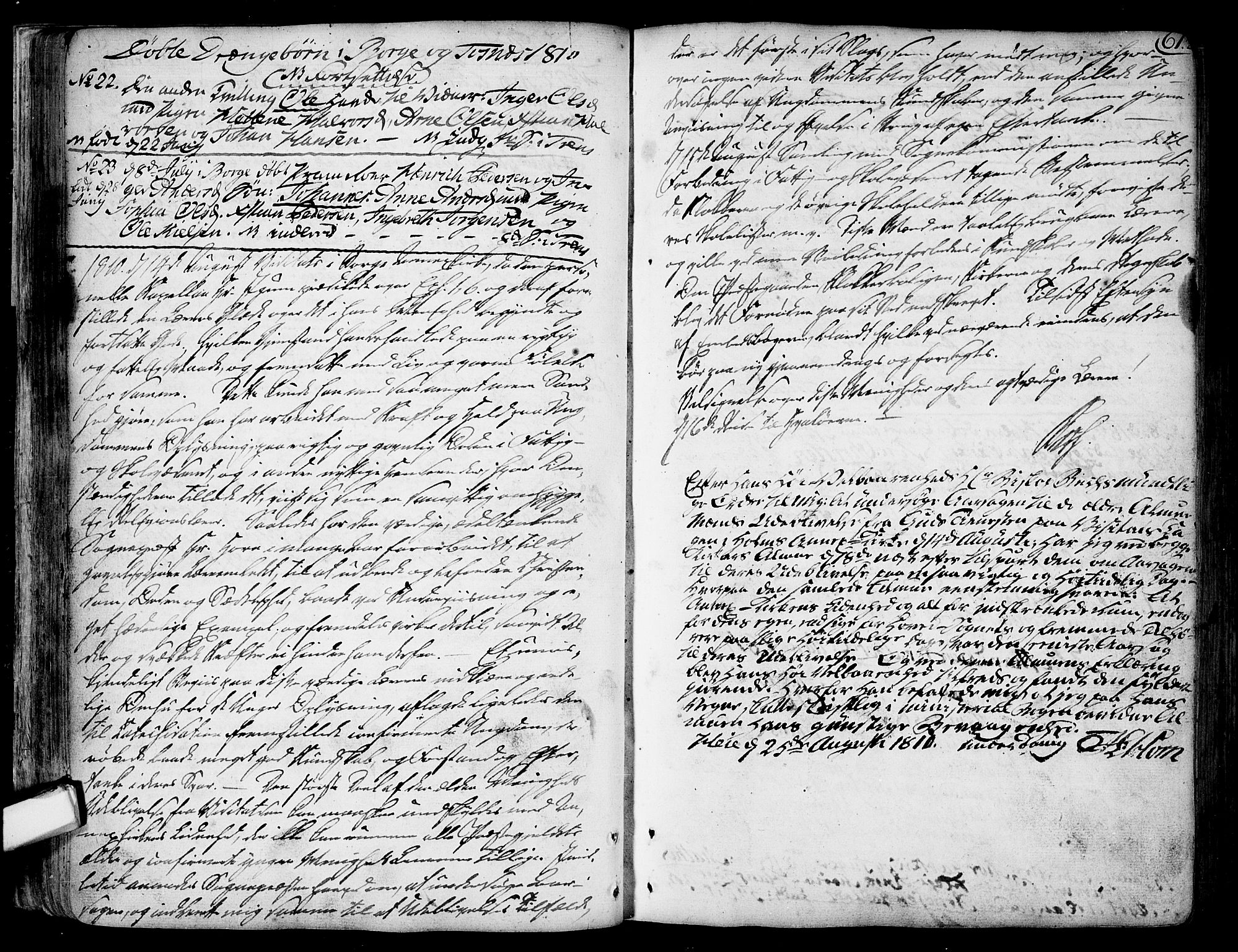 Borge prestekontor Kirkebøker, SAO/A-10903/F/Fa/L0002: Ministerialbok nr. I 2, 1791-1817, s. 61