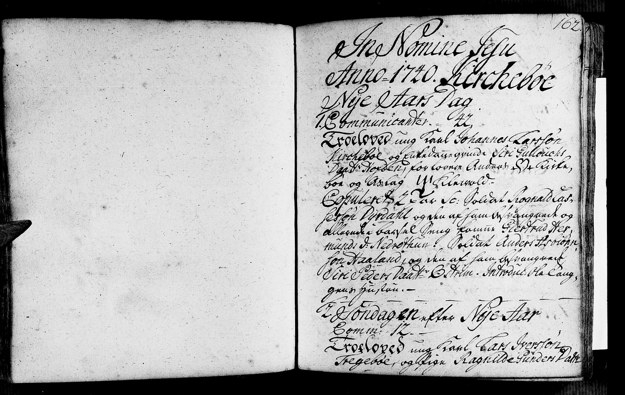 Vik sokneprestembete, SAB/A-81501: Ministerialbok nr. A 2 /3, 1740-1755, s. 162