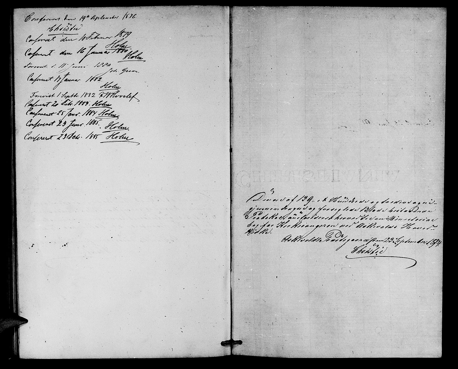 Askvoll sokneprestembete, AV/SAB-A-79501/H/Hab/Haba/L0002: Klokkerbok nr. A 2, 1873-1885