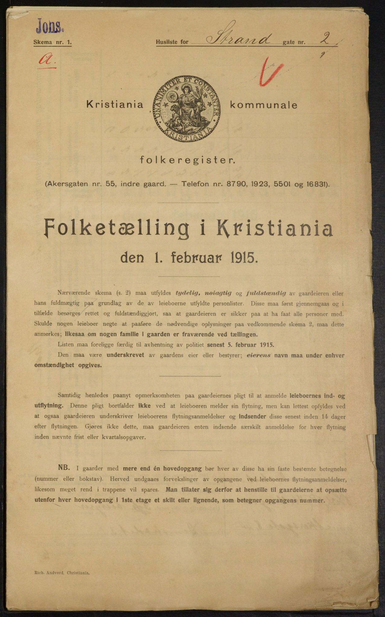 OBA, Kommunal folketelling 1.2.1915 for Kristiania, 1915, s. 103841