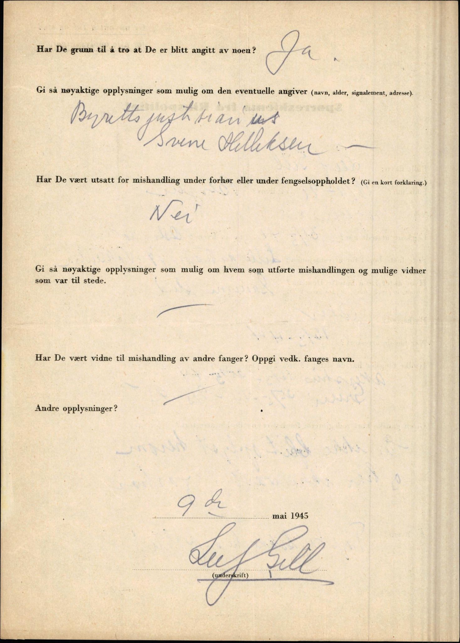 Rikspolitisjefen, AV/RA-S-1560/L/L0005: Gidske, Peder Martin -  Hansell, Georg, 1940-1945, s. 16
