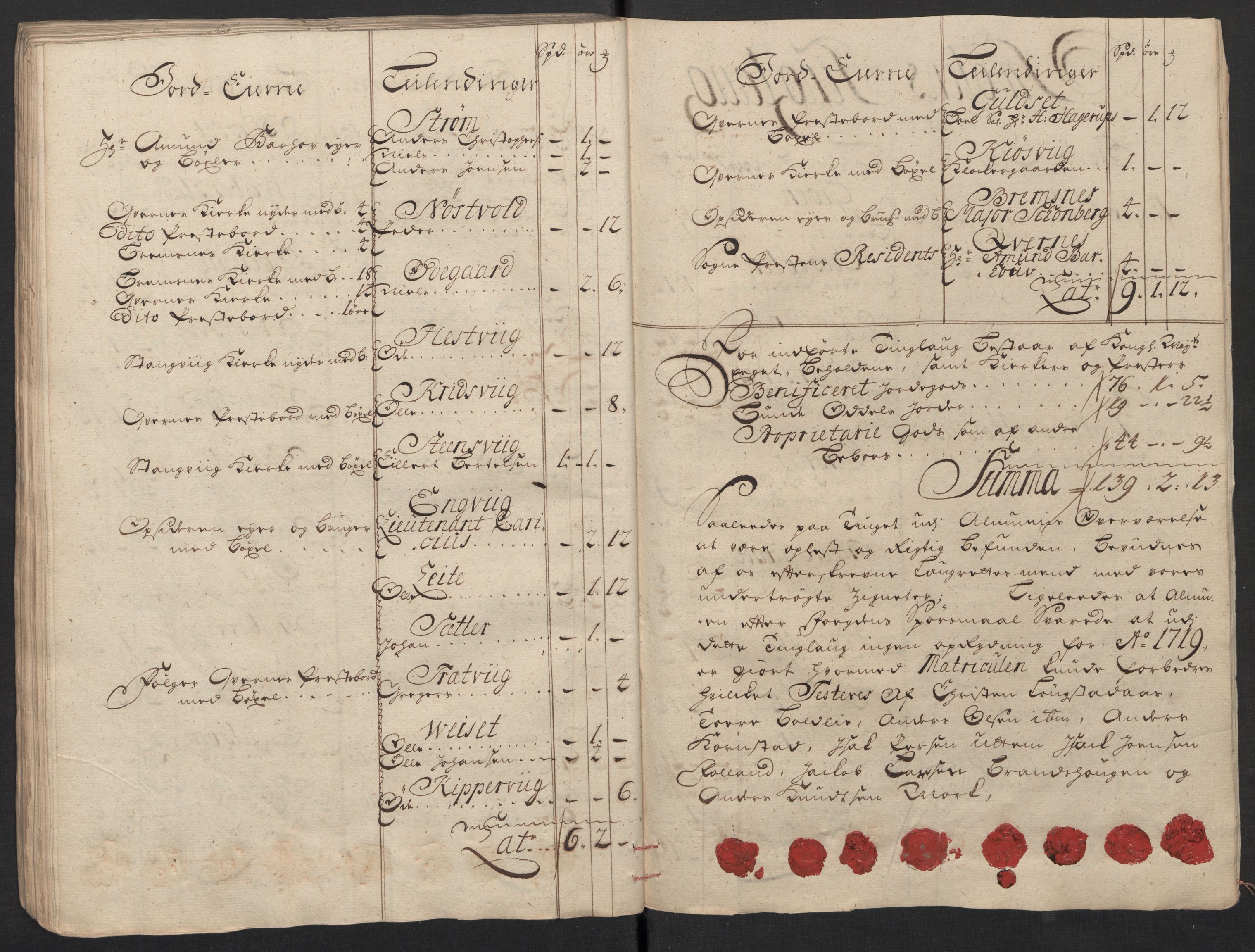 Rentekammeret inntil 1814, Reviderte regnskaper, Fogderegnskap, AV/RA-EA-4092/R56/L3752: Fogderegnskap Nordmøre, 1719, s. 74