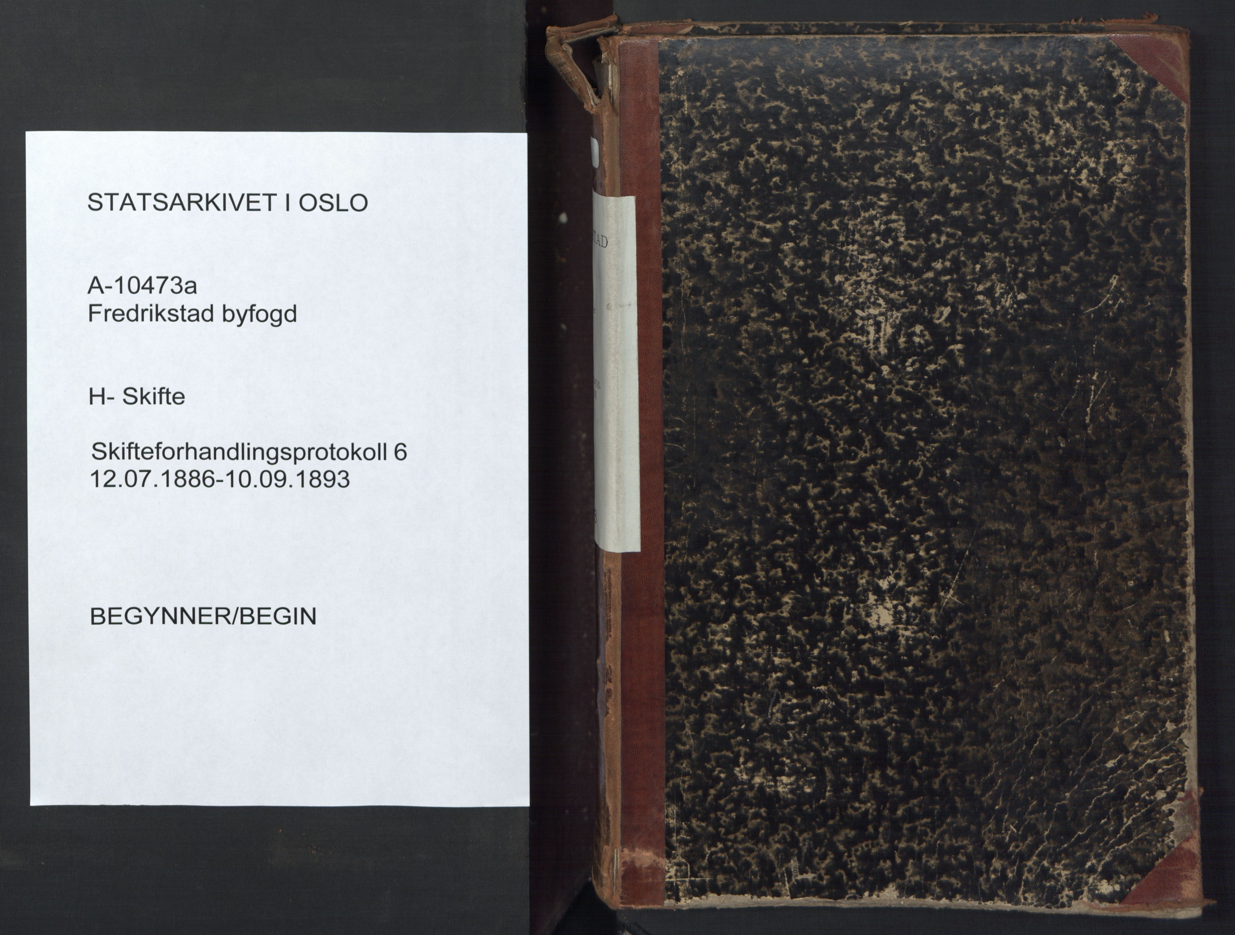 Fredrikstad byfogd, SAO/A-10473a/H/Hd/L0006: Skifteforhandlingsprotokoll, 1886-1893