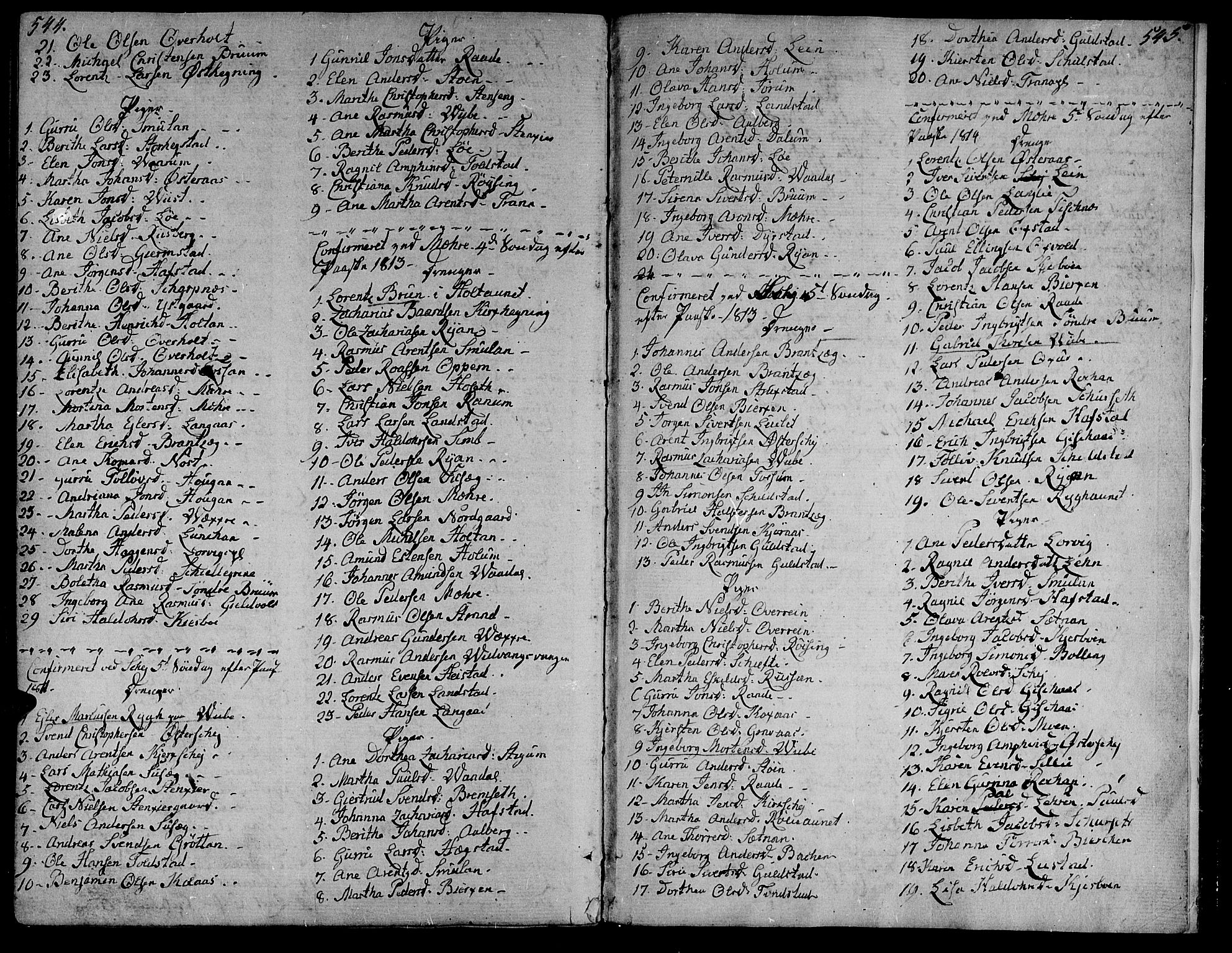 Ministerialprotokoller, klokkerbøker og fødselsregistre - Nord-Trøndelag, AV/SAT-A-1458/735/L0332: Ministerialbok nr. 735A03, 1795-1816, s. 544-545