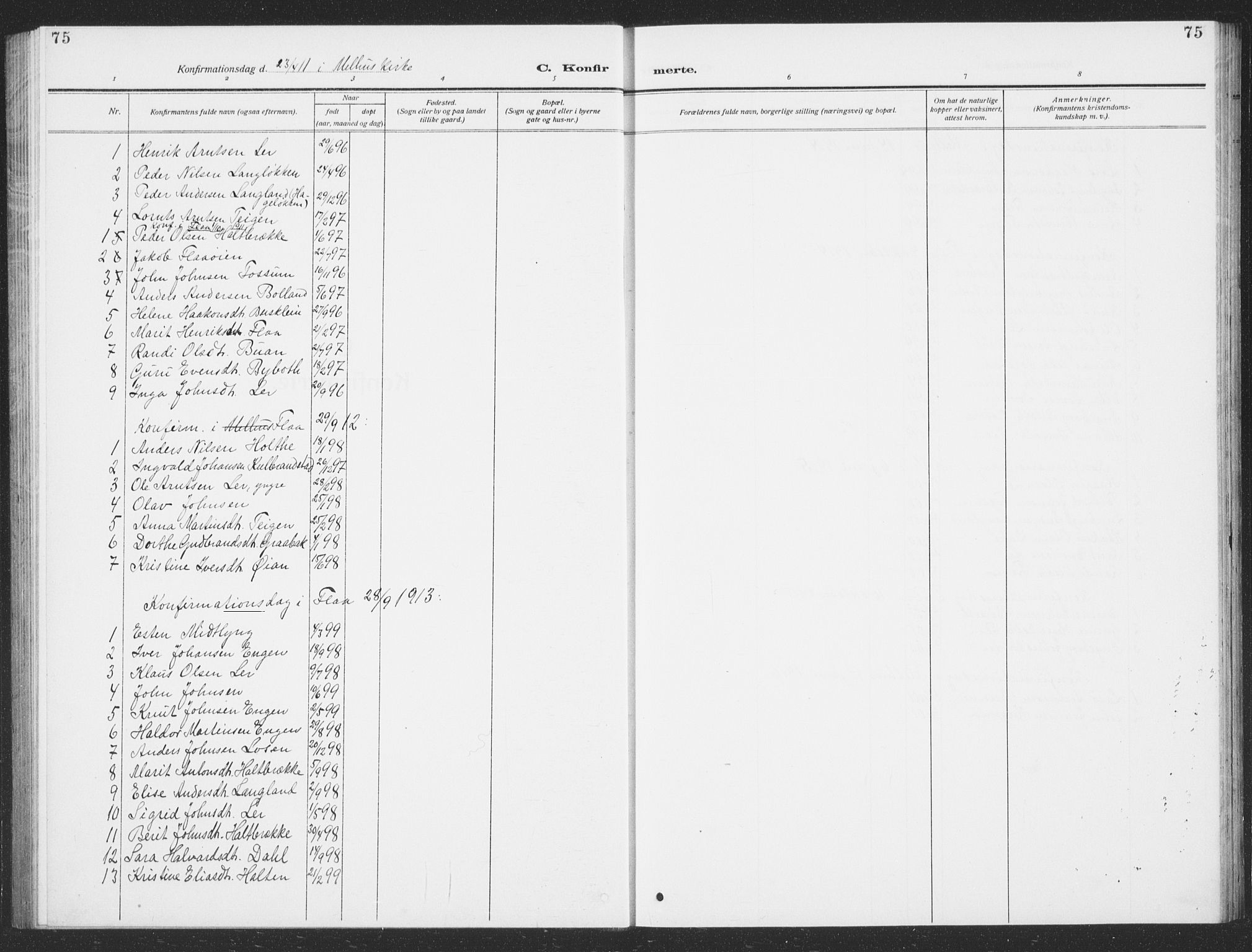 Ministerialprotokoller, klokkerbøker og fødselsregistre - Sør-Trøndelag, SAT/A-1456/693/L1124: Klokkerbok nr. 693C05, 1911-1941, s. 75