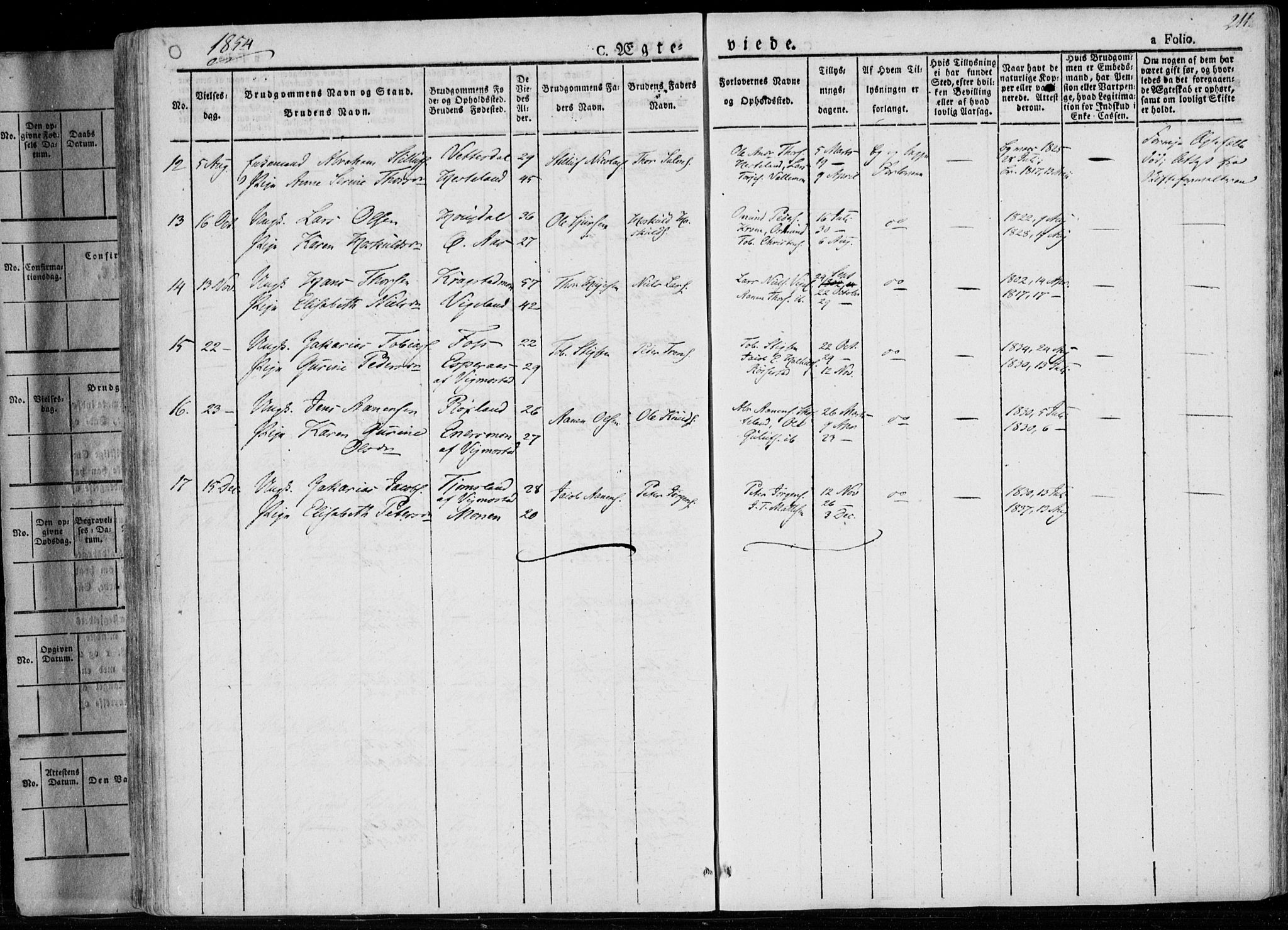 Sør-Audnedal sokneprestkontor, AV/SAK-1111-0039/F/Fa/Fab/L0006: Ministerialbok nr. A 6, 1829-1855, s. 211