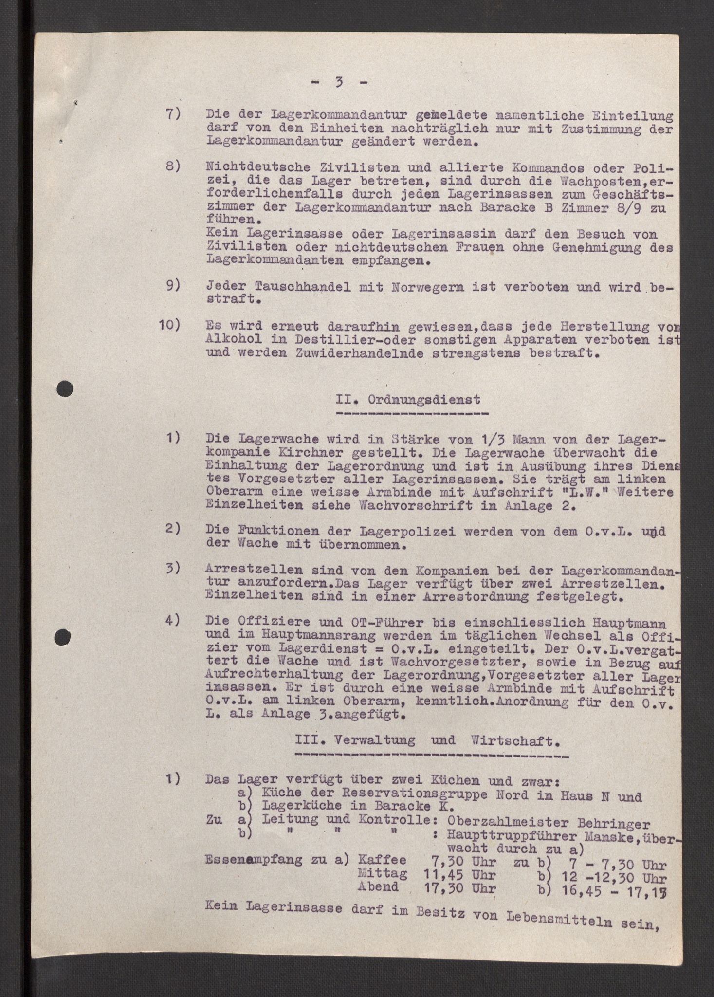 Deutscher Oberbefehlshaber Norwegen (DOBN), AV/RA-RAFA-2197/D/Dja/L0070/0001: DBO Abt. 1a / Lagerordnungen, 1946