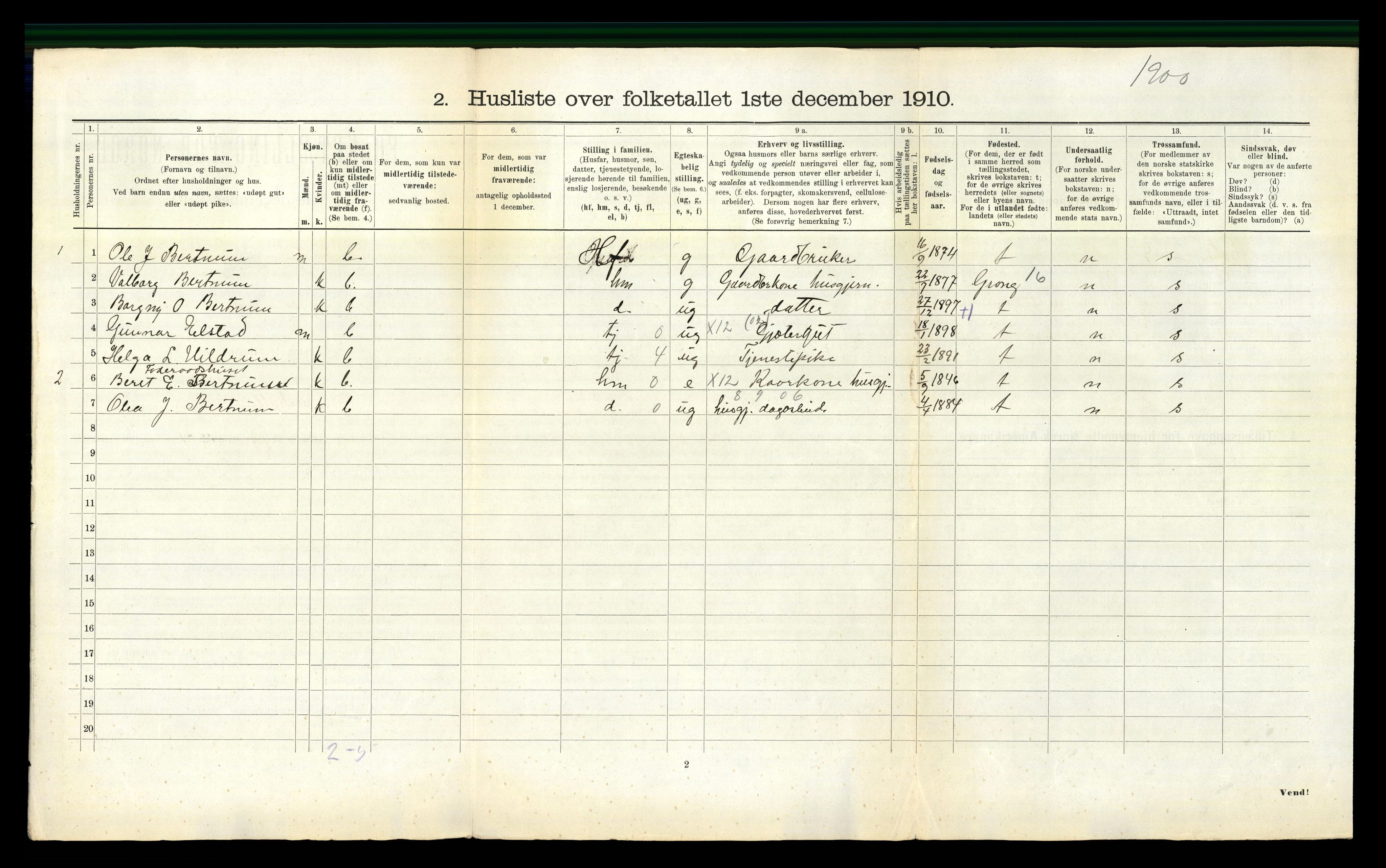 RA, Folketelling 1910 for 1744 Overhalla herred, 1910, s. 806